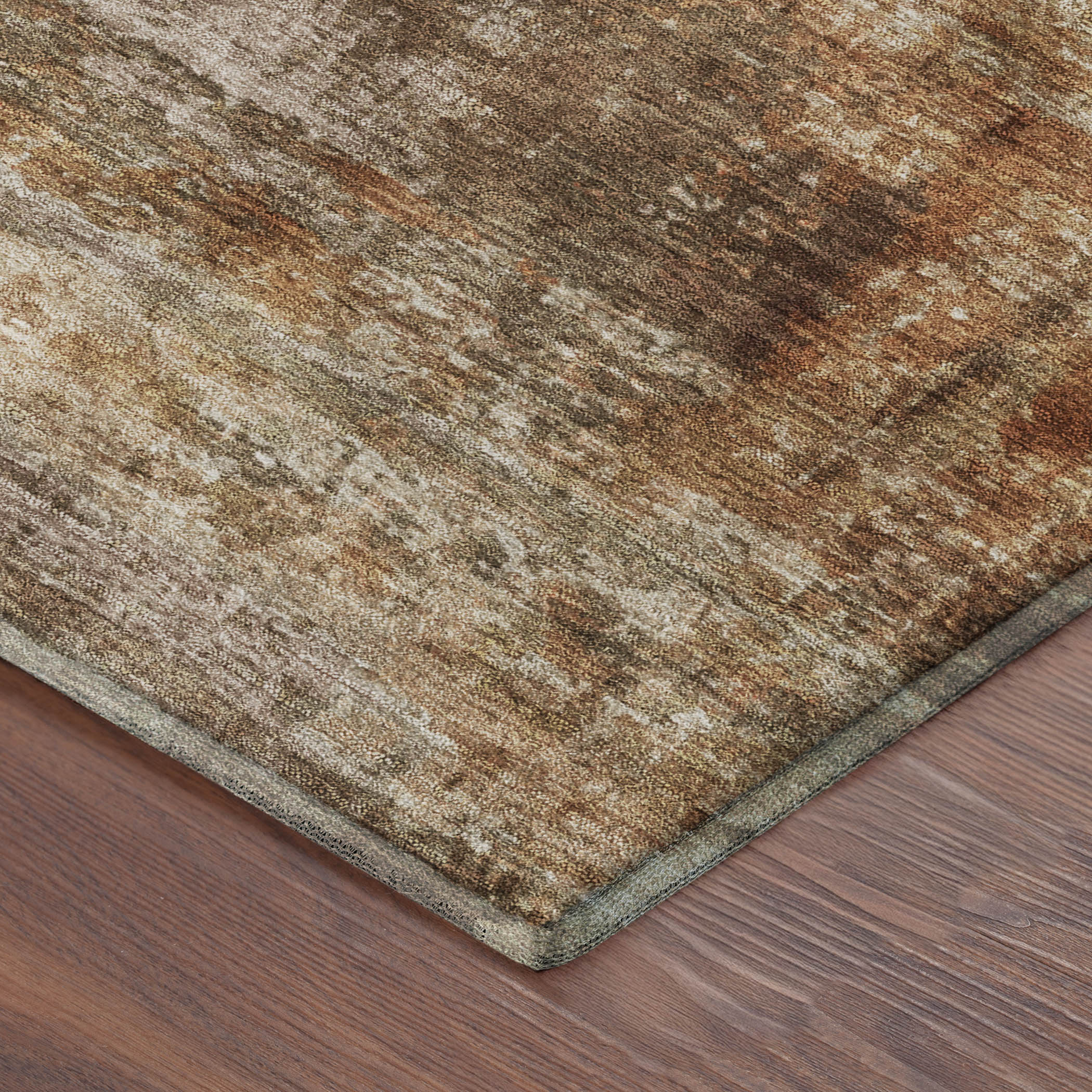 Seoul Machine Washable Transitional Copper Orange Rug 1'8" x 2'6" #shape_Rectangle