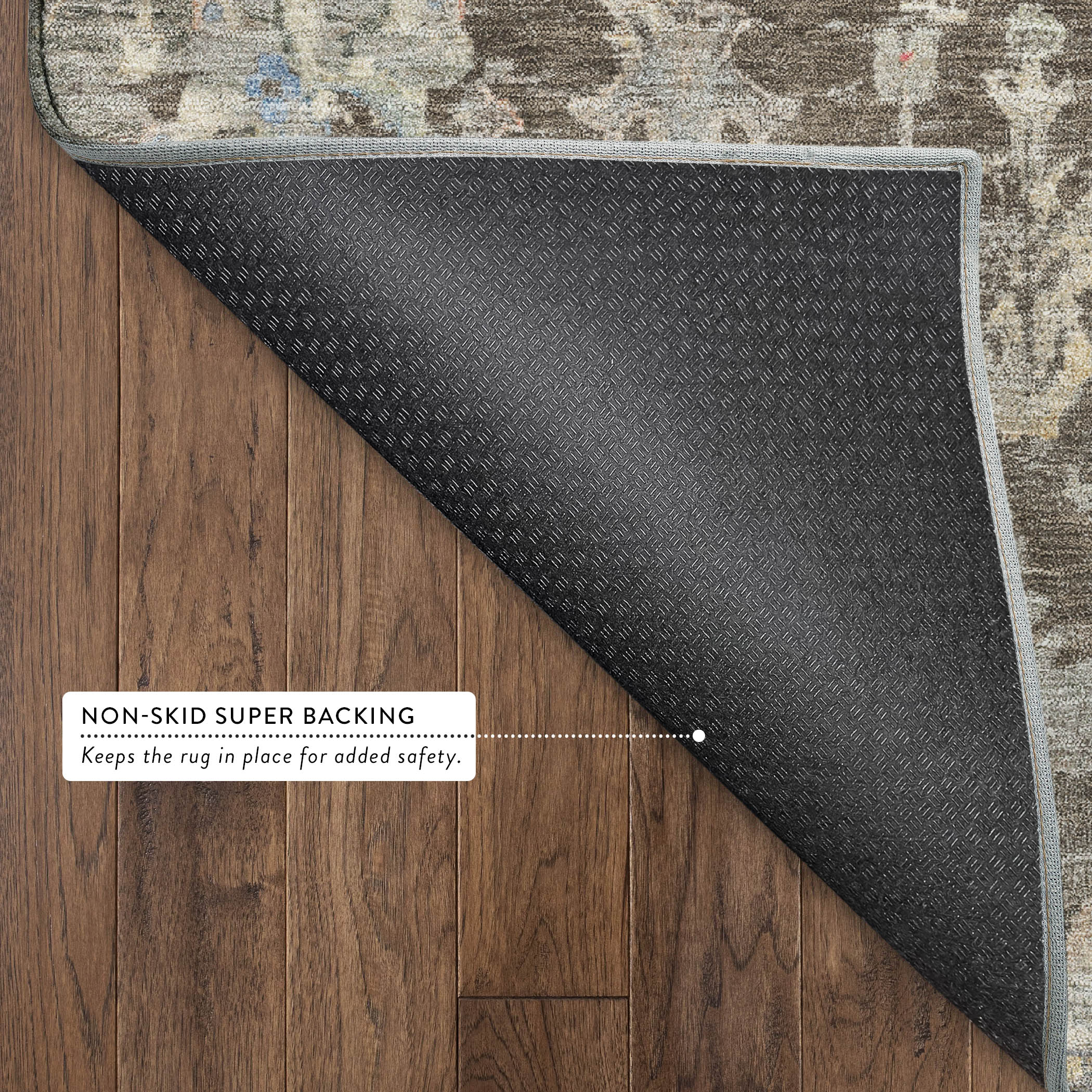 Colombo Machine Washable Traditional Chocolate Brown Rug 1'8" x 2'6" #shape_Rectangle