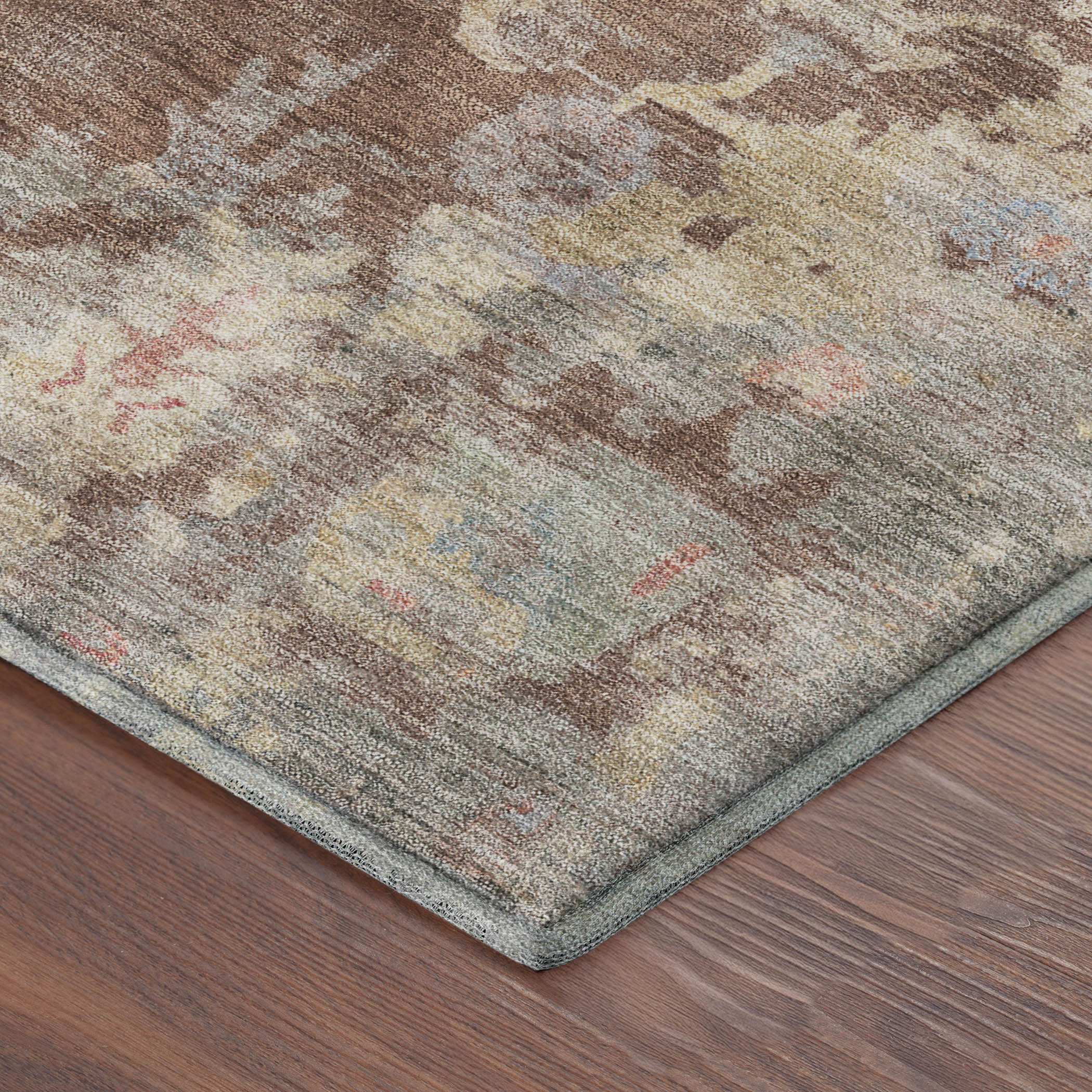 Colombo Machine Washable Traditional Paprika Orange Rug 1'8" x 2'6" #shape_Rectangle