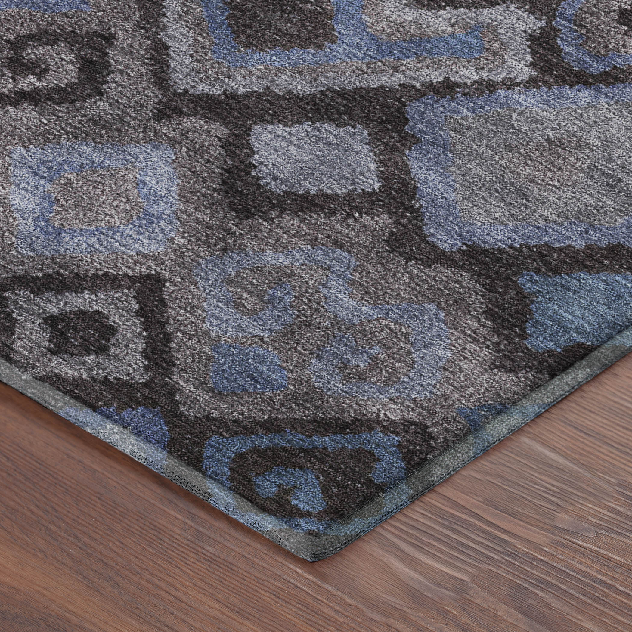 Lucerne Machine Washable Transitional Brown Rug 1'8" x 2'6" #shape_Rectangle
