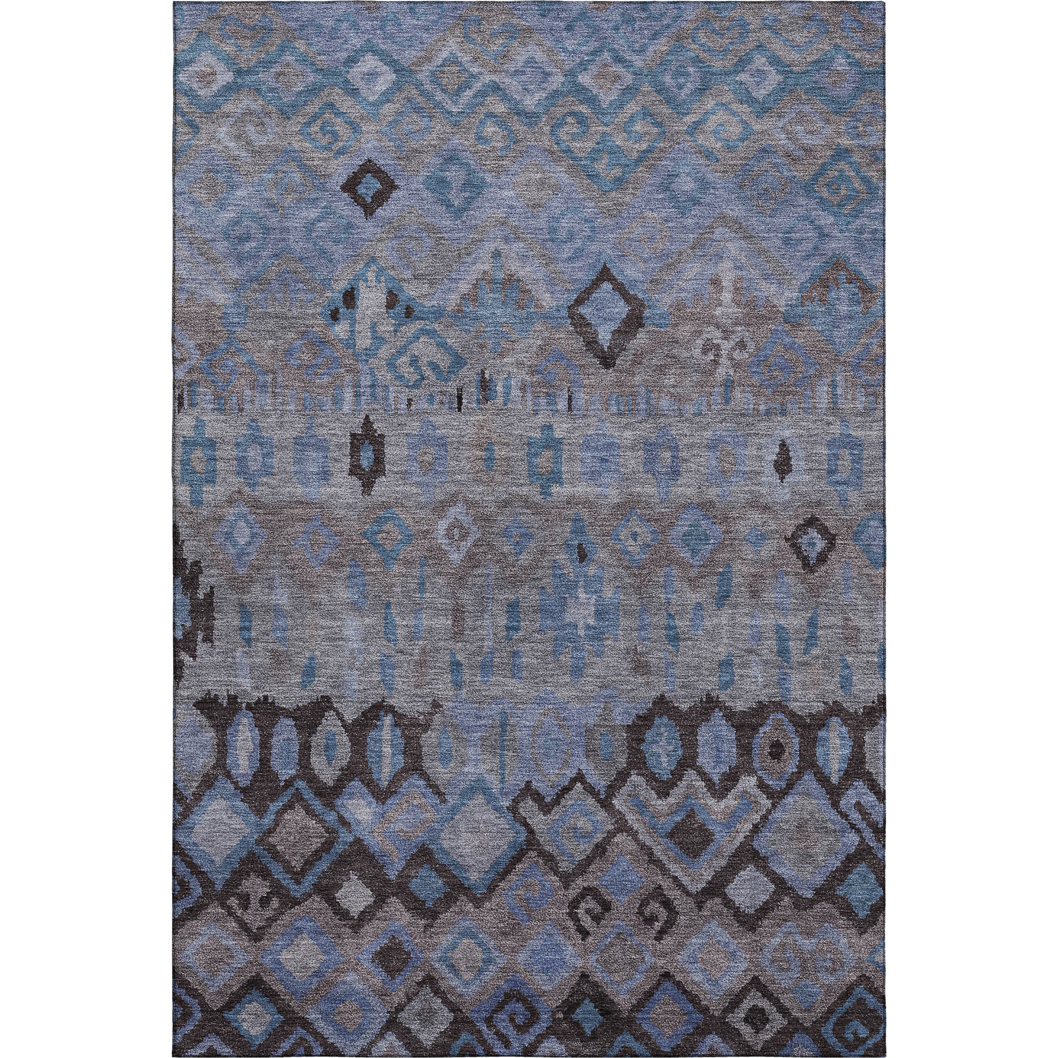 Lucerne Machine Washable Transitional Brown Rug 3' x 5' #shape_Rectangle
