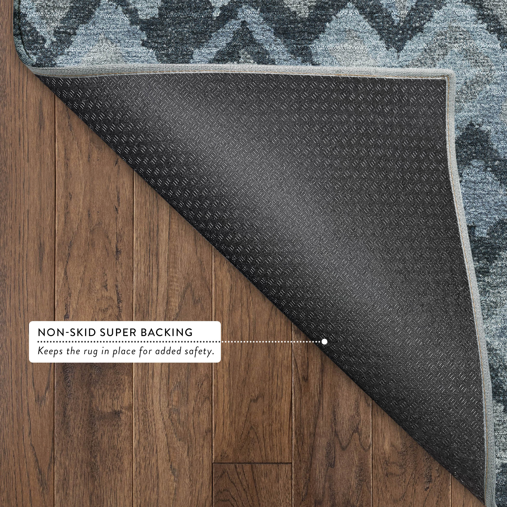 Lucerne Machine Washable Transitional Gray Rug 1'8" x 2'6" #shape_Rectangle