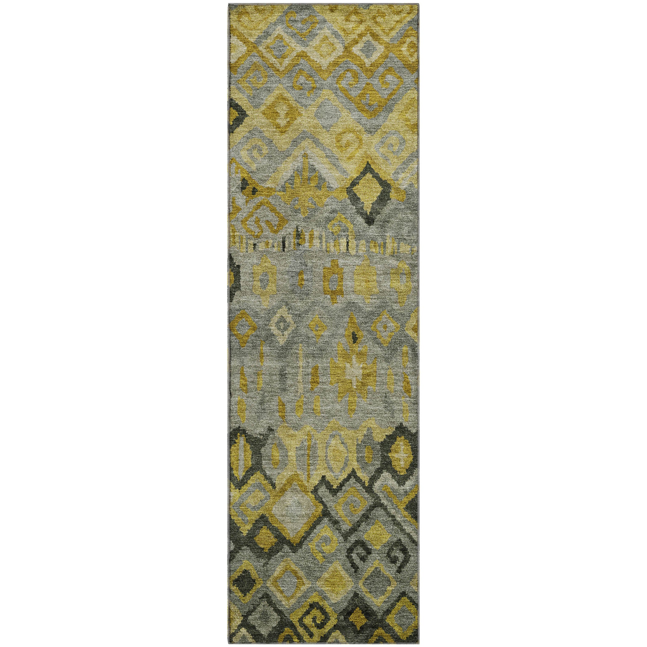 Lucerne Machine Washable Transitional Pewter Gray Rug 2'3" x 7'6" #shape_Runner