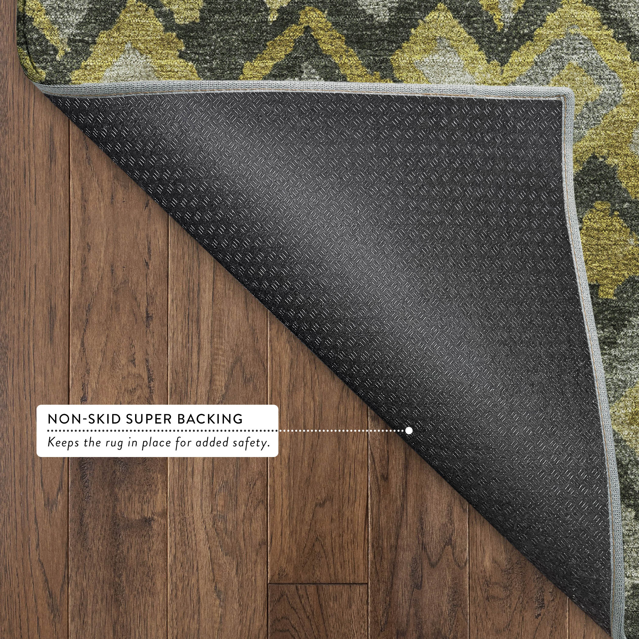 Lucerne Machine Washable Transitional Pewter Gray Rug 1'8" x 2'6" #shape_Rectangle