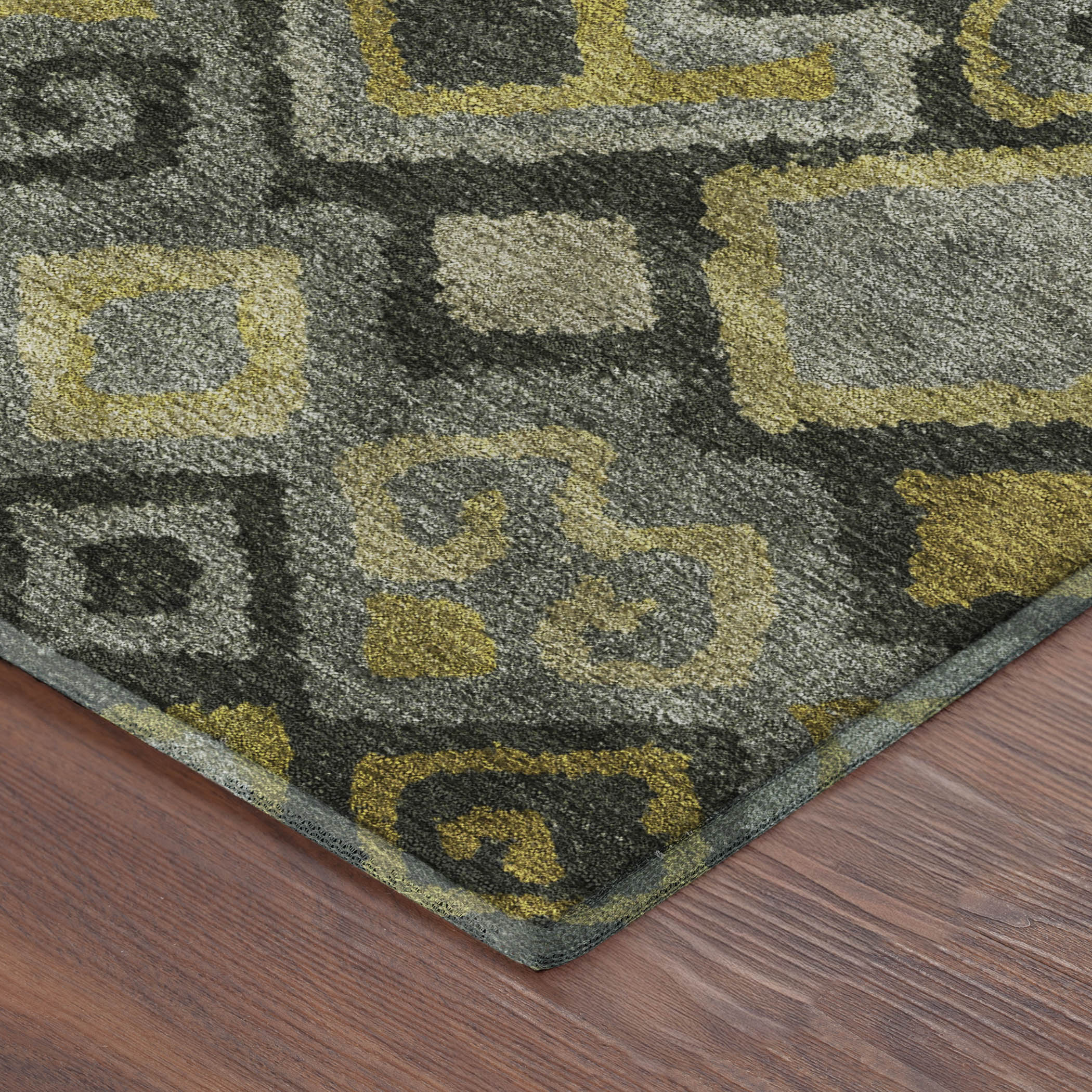 Lucerne Machine Washable Transitional Pewter Gray Rug 1'8" x 2'6" #shape_Rectangle