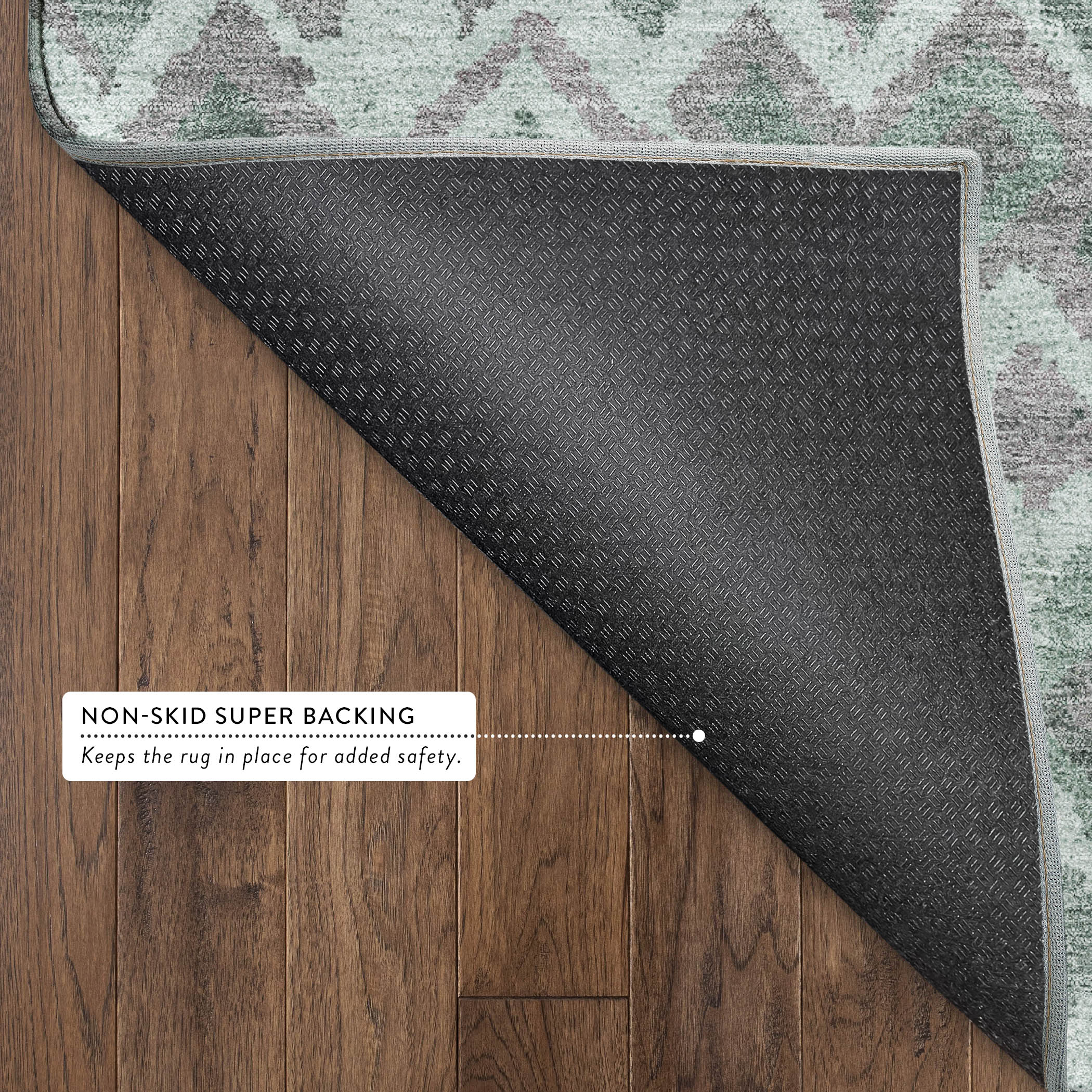Dublin Machine Washable Transitional Aloe Green Rug 1'8" x 2'6" #shape_Rectangle
