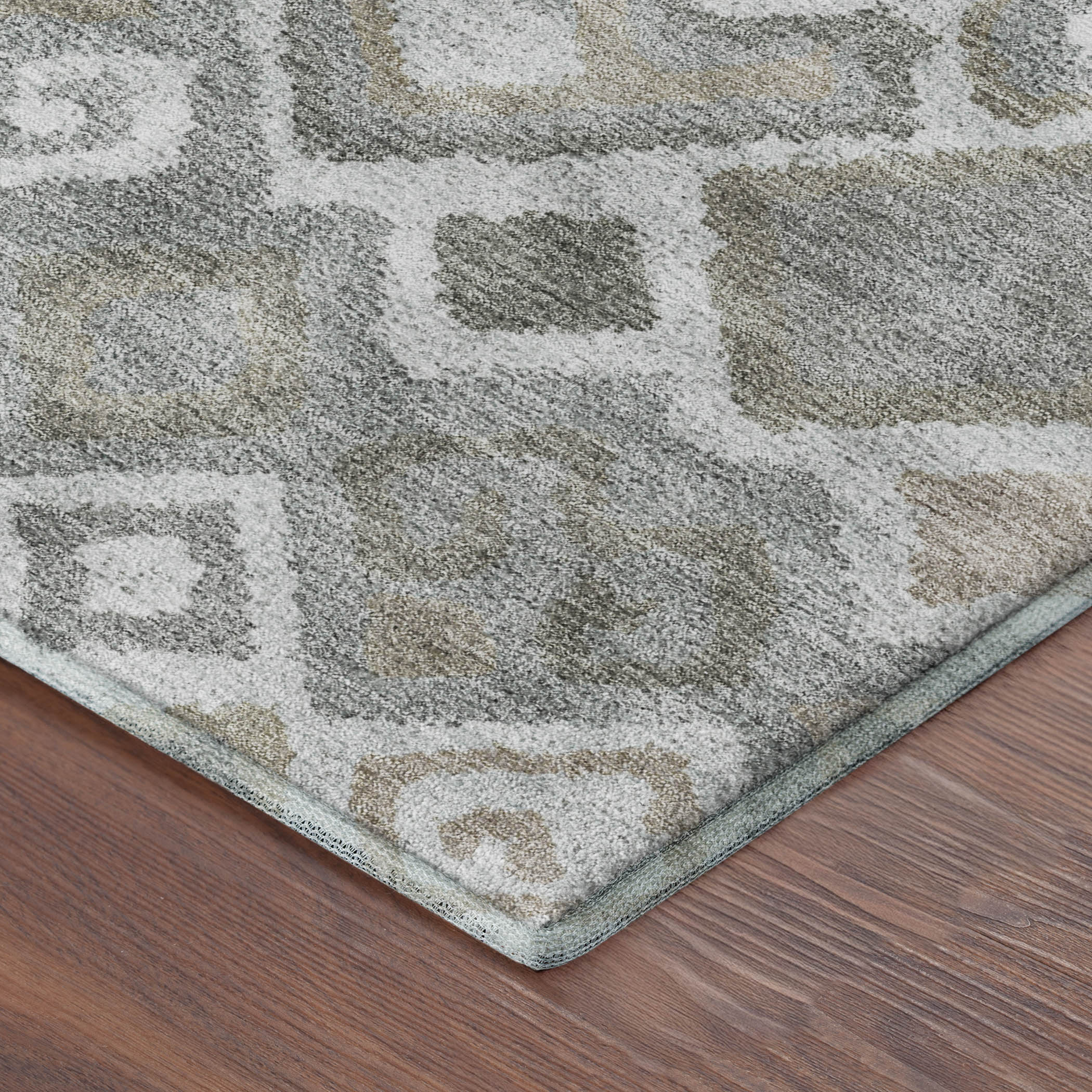 Dublin Machine Washable Transitional Pewter Gray Rug 1'8" x 2'6" #shape_Rectangle