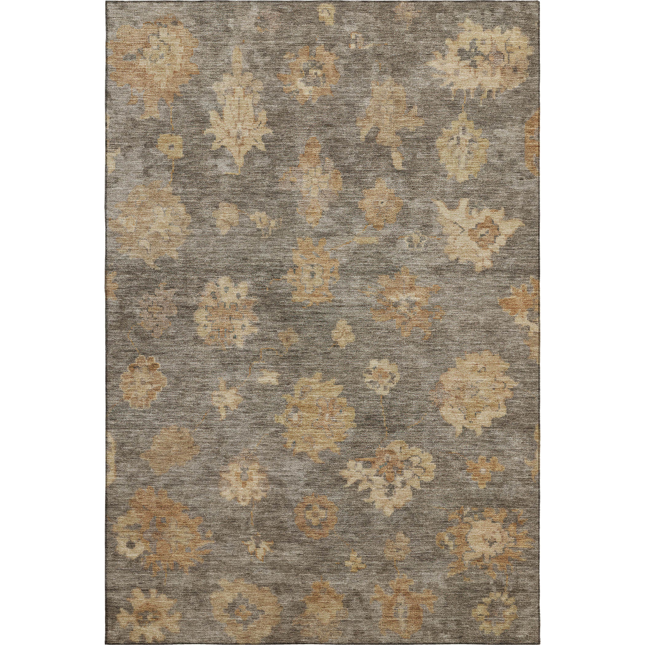 Mostar Machine Washable Traditional Taupe Brown Rug 3' x 5' #shape_Rectangle