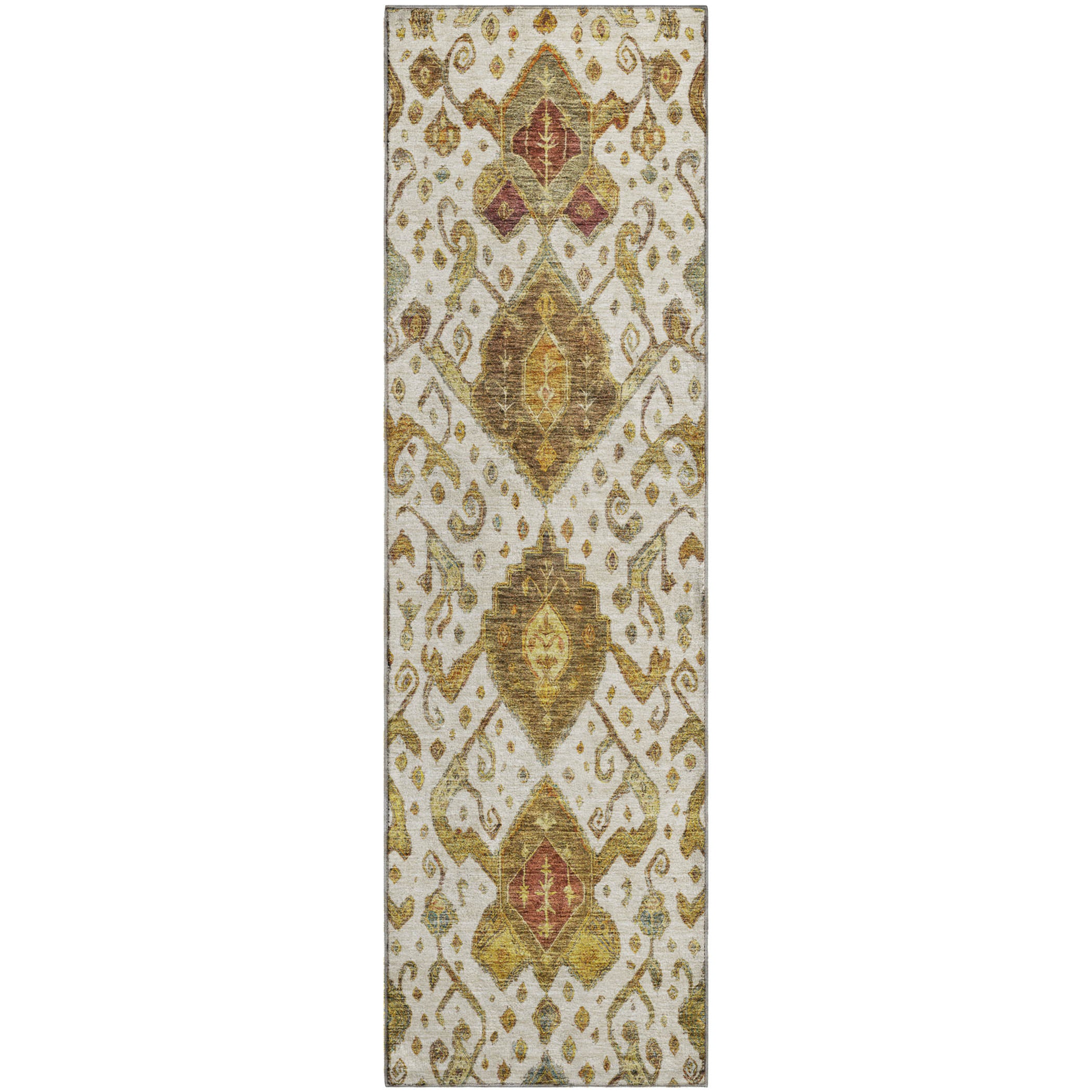 Salzburg Machine Washable Traditional Ivory Rug 2'3" x 7'6" #shape_Runner