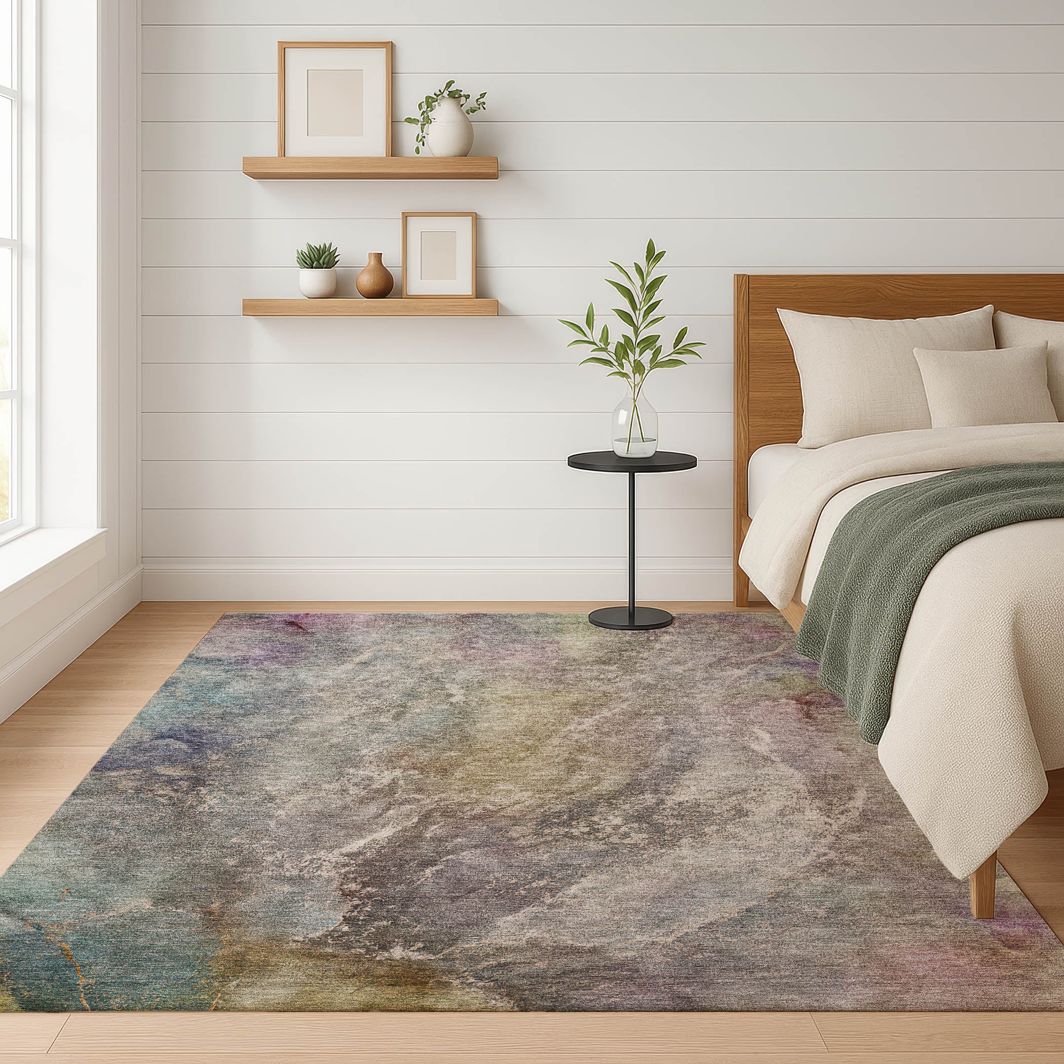 Sintra Machine Washable Transitional Beige Brown Rug 3' x 5' #shape_Rectangle
