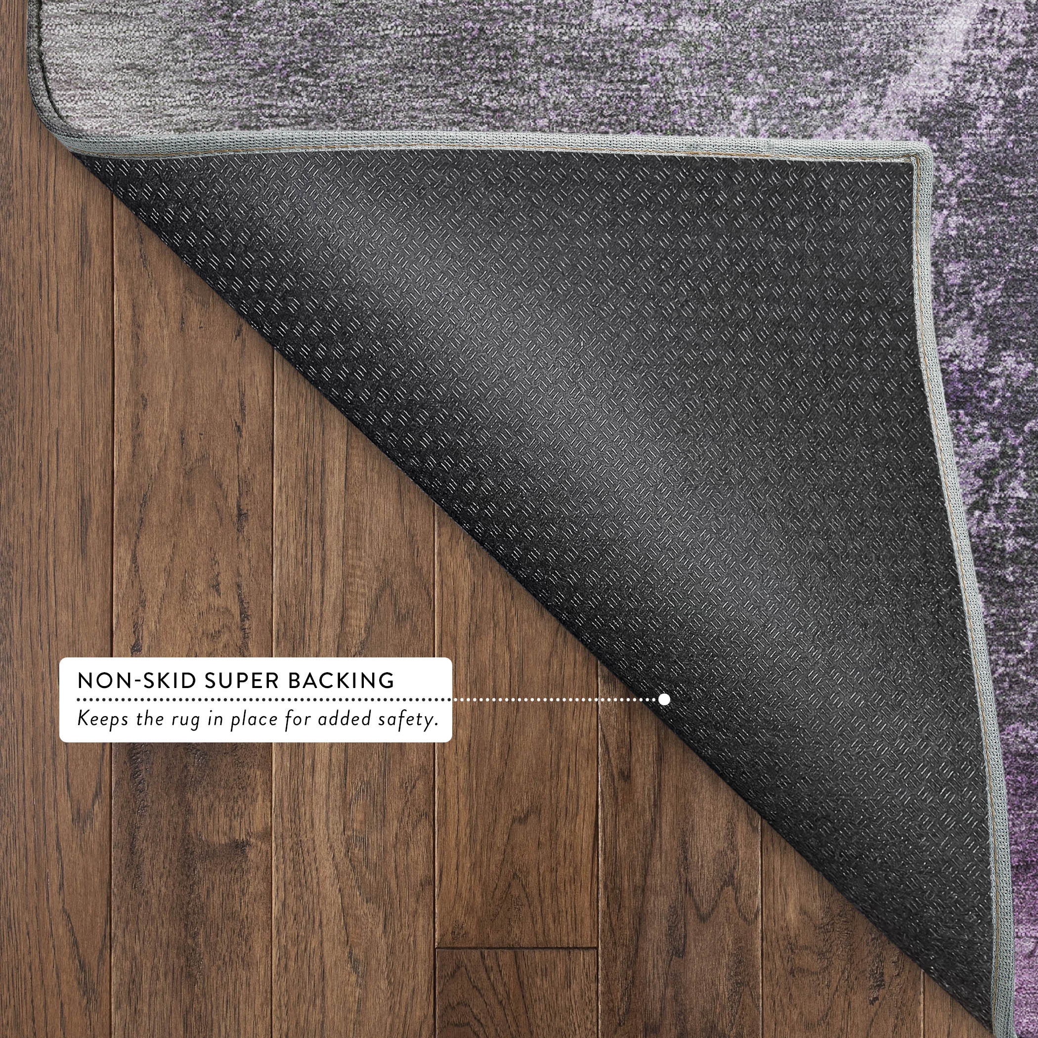 Sintra Machine Washable Transitional Plum Purple Rug 1'8" x 2'6" #shape_Rectangle