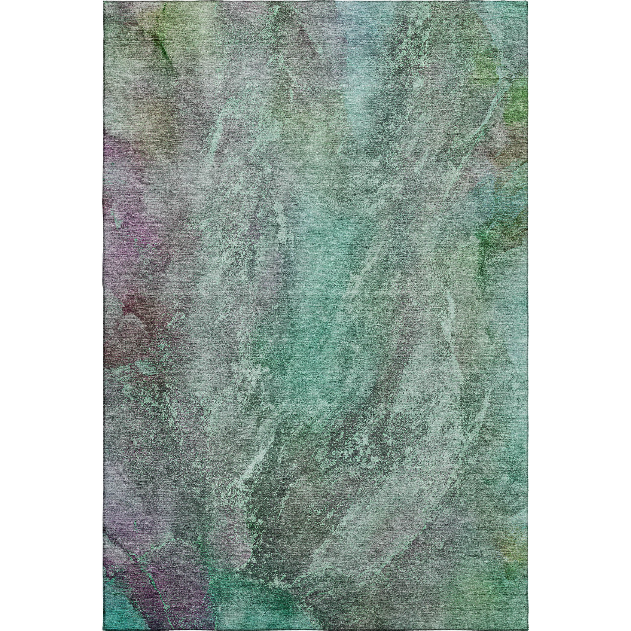 Sintra Machine Washable Transitional Teal Rug 3' x 5' #shape_Rectangle