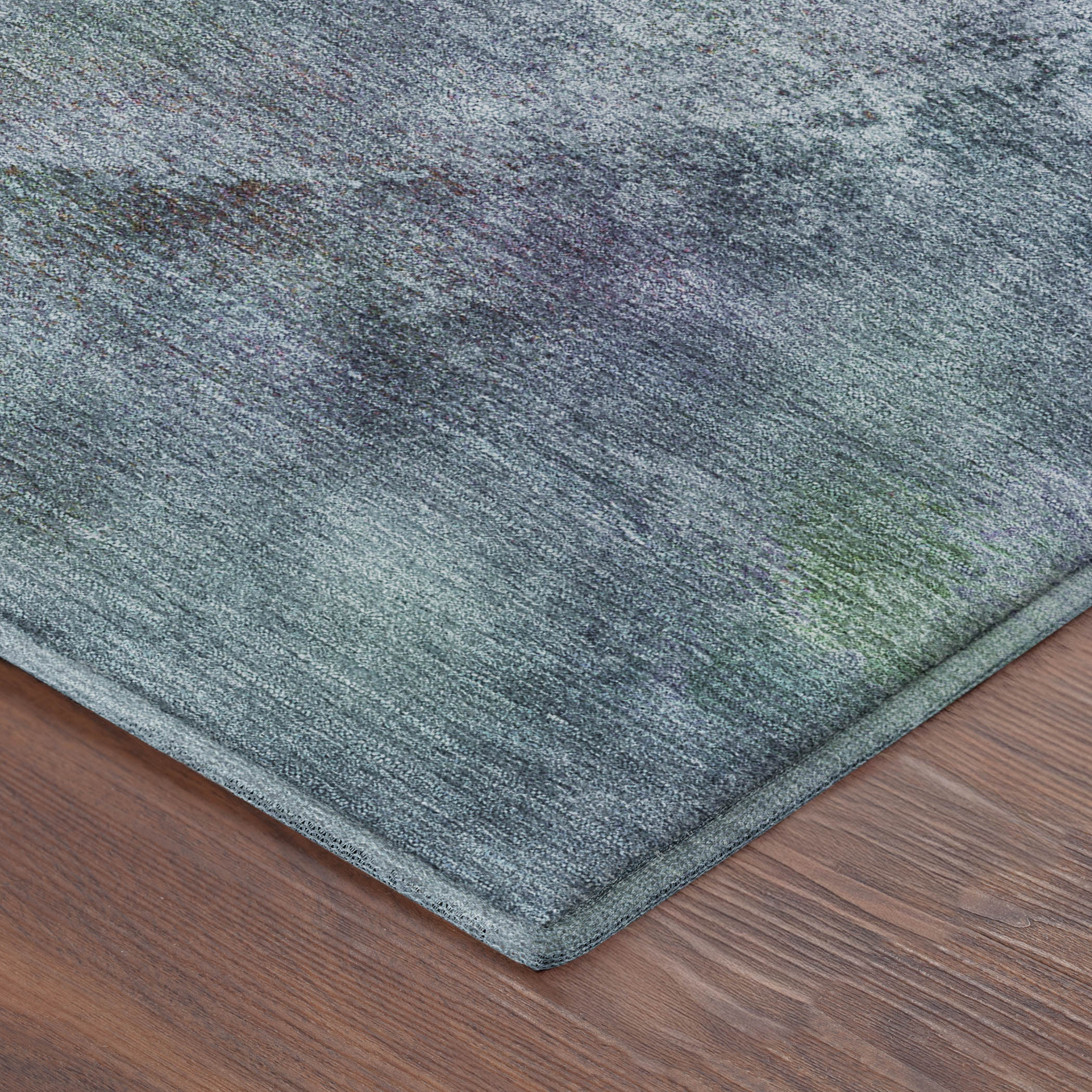 Dublin Machine Washable Transitional Blue Rug 1'8" x 2'6" #shape_Rectangle