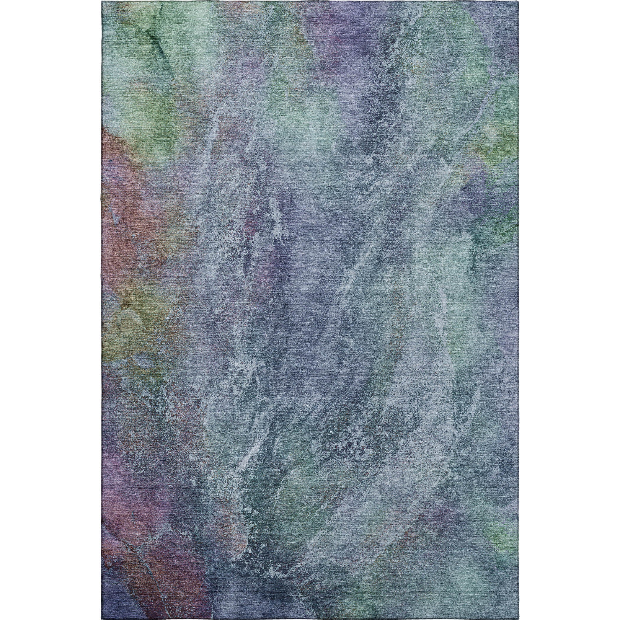Dublin Machine Washable Transitional Blue Rug 3' x 5' #shape_Rectangle
