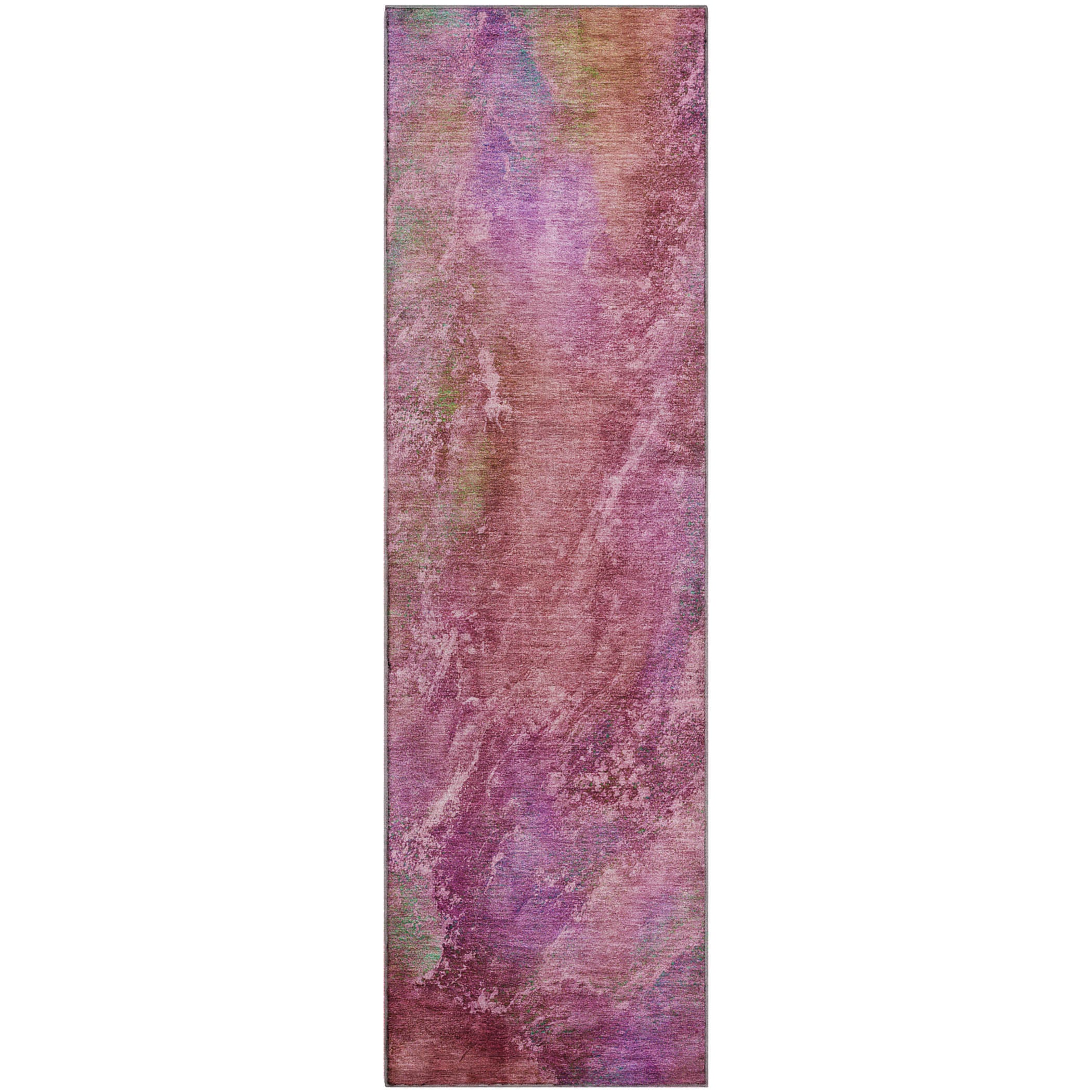 Dublin Machine Washable Transitional Blush Pink Rug 2'3" x 7'6" #shape_Runner
