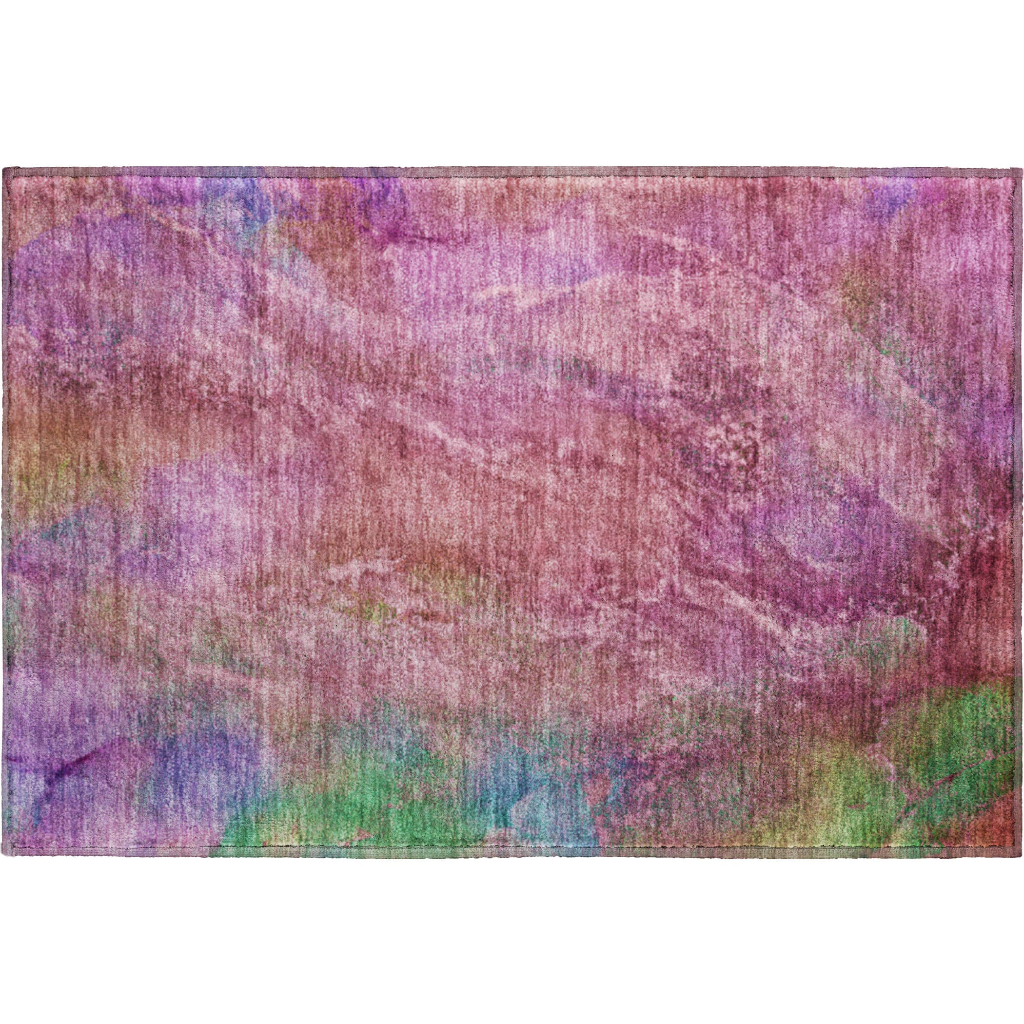 Dublin Machine Washable Transitional Blush Pink Rug 1'8" x 2'6" #shape_Rectangle