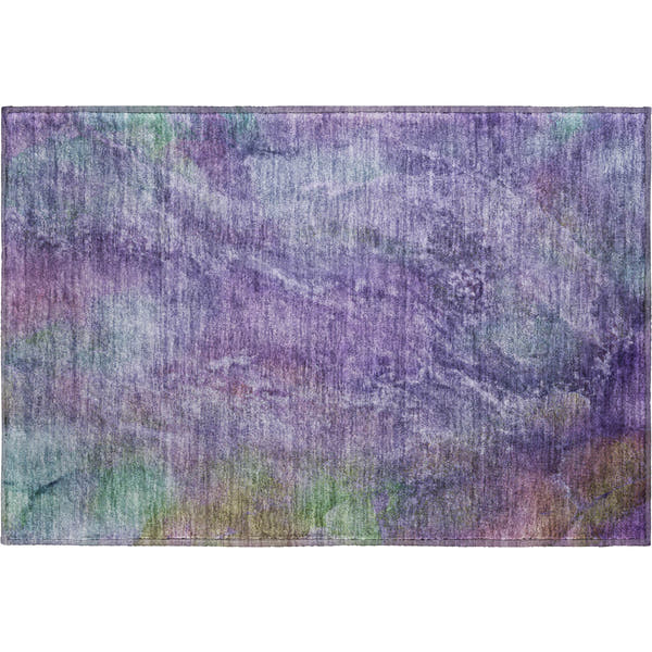 Dublin Machine Washable Transitional Purple Rug 1'8" x 2'6"