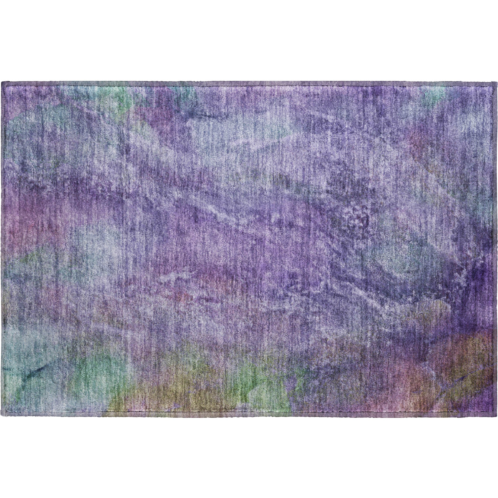 Dublin Machine Washable Transitional Purple Rug 1'8" x 2'6" #shape_Rectangle