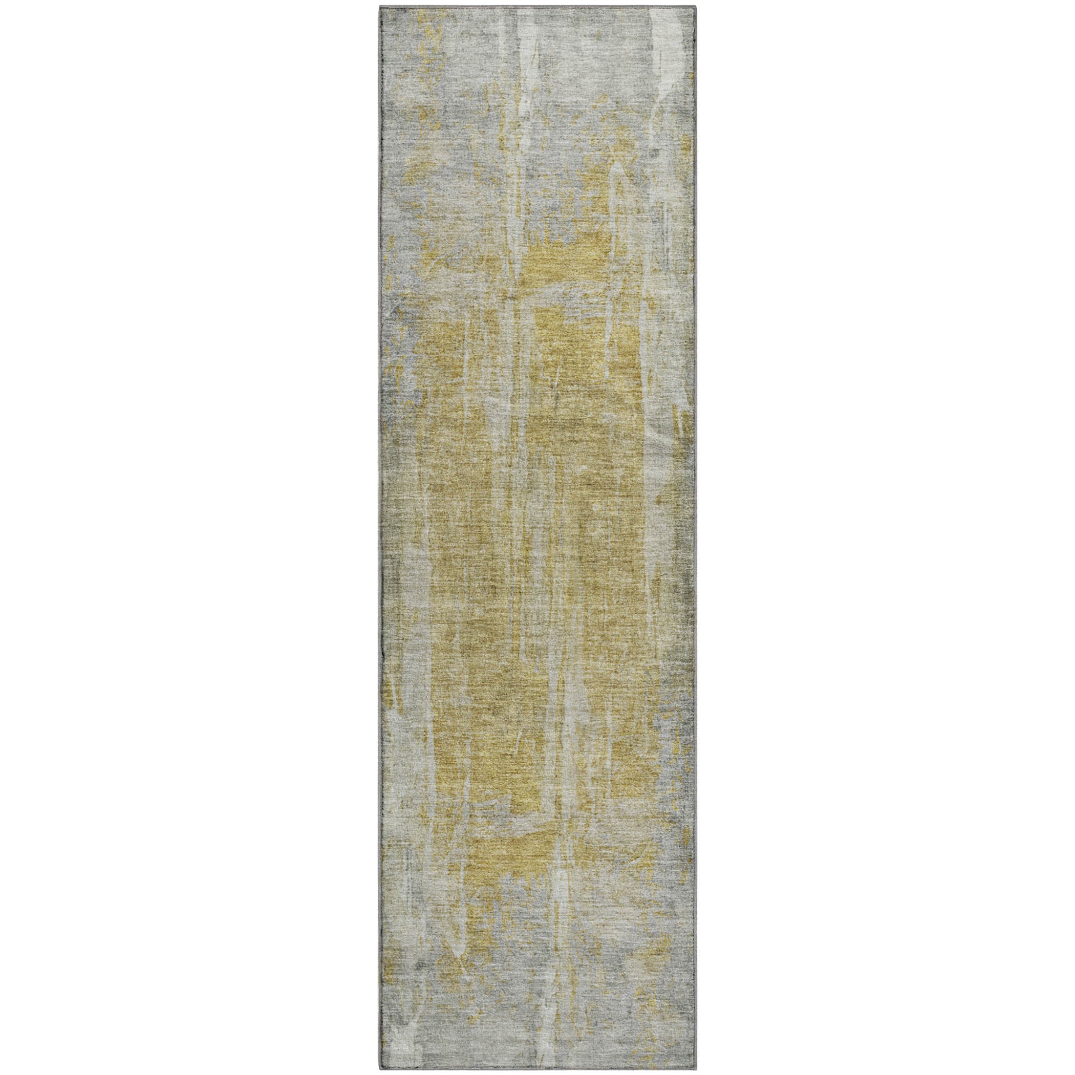 Dubrovnik Machine Washable Transitional Pewter Gray Rug 2'3" x 7'6" #shape_Runner