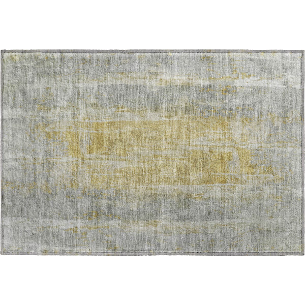 Dubrovnik Machine Washable Transitional Pewter Gray Rug 1'8" x 2'6"