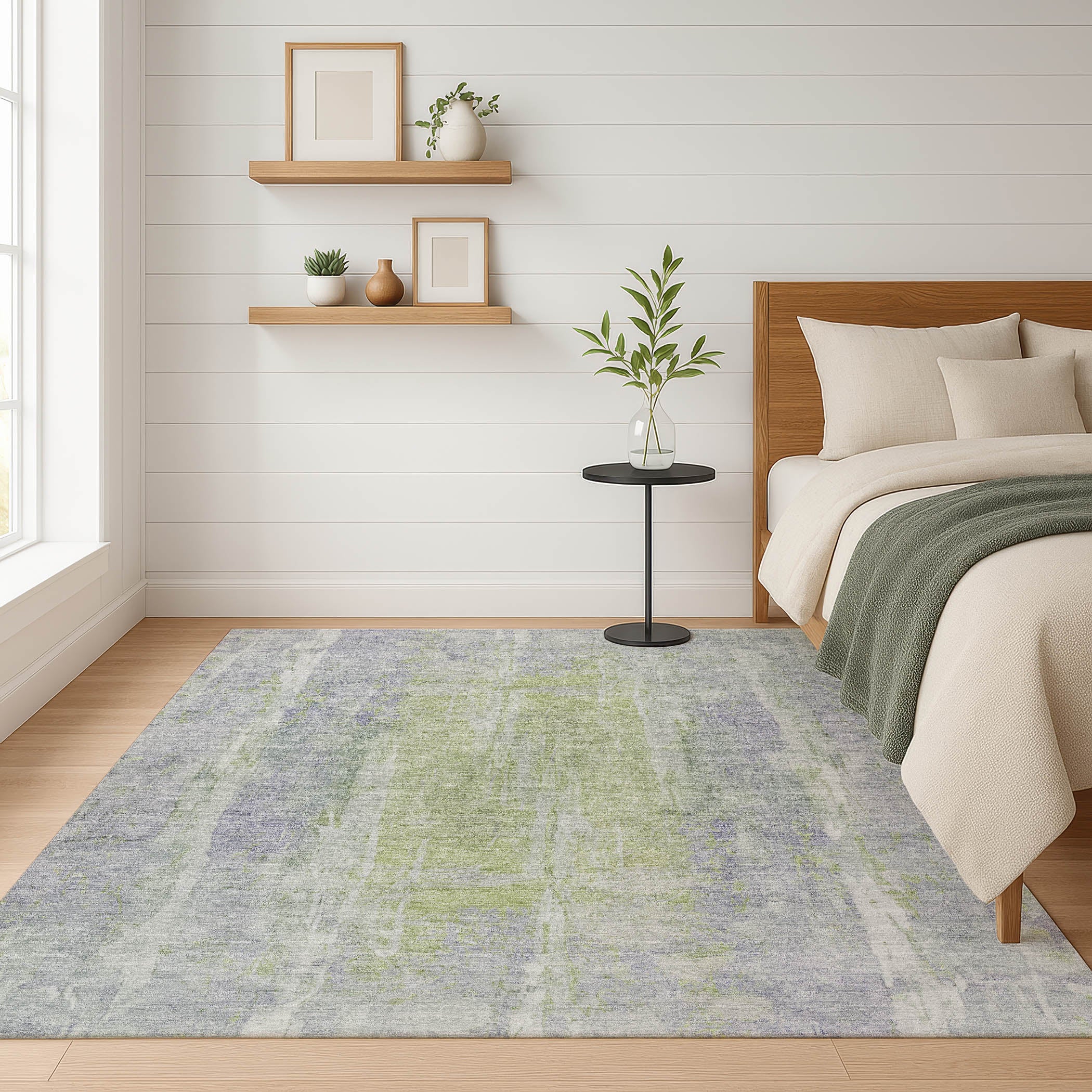Dubrovnik Machine Washable Transitional Plum Purple Rug 3' x 5' #shape_Rectangle