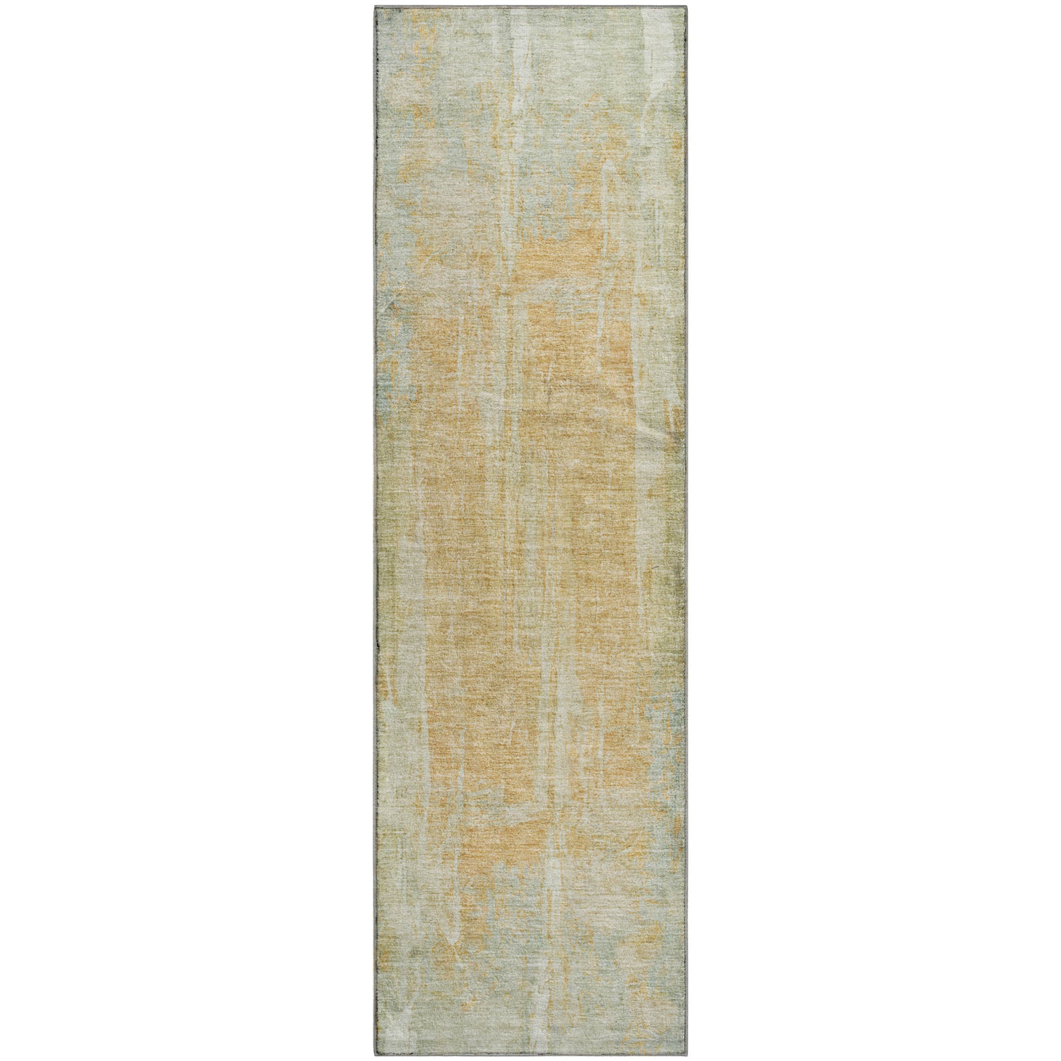 Dubrovnik Machine Washable Transitional Sage Green Rug 2'3" x 7'6" #shape_Runner