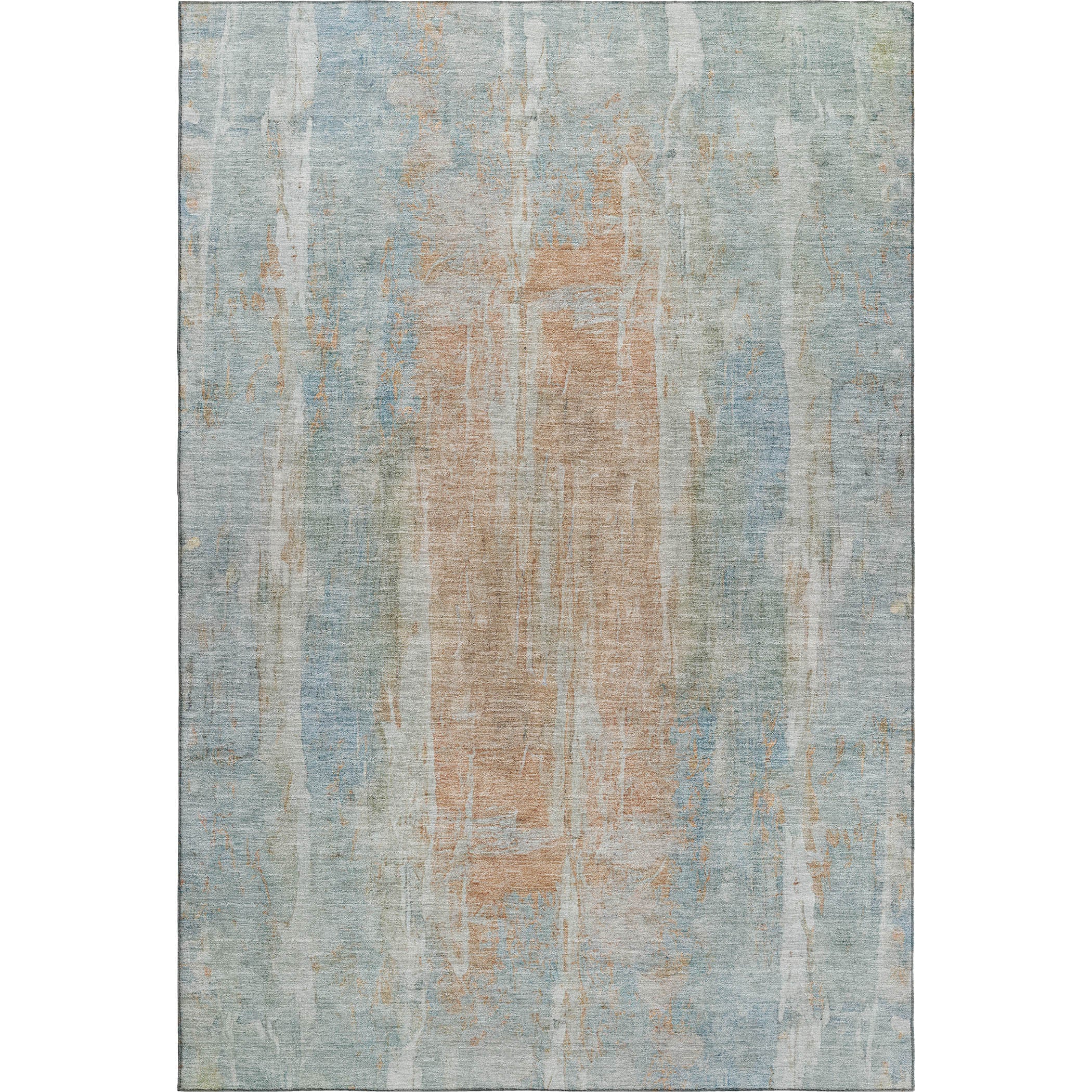 Dubrovnik Machine Washable Transitional Sky Blue Rug 3' x 5' #shape_Rectangle