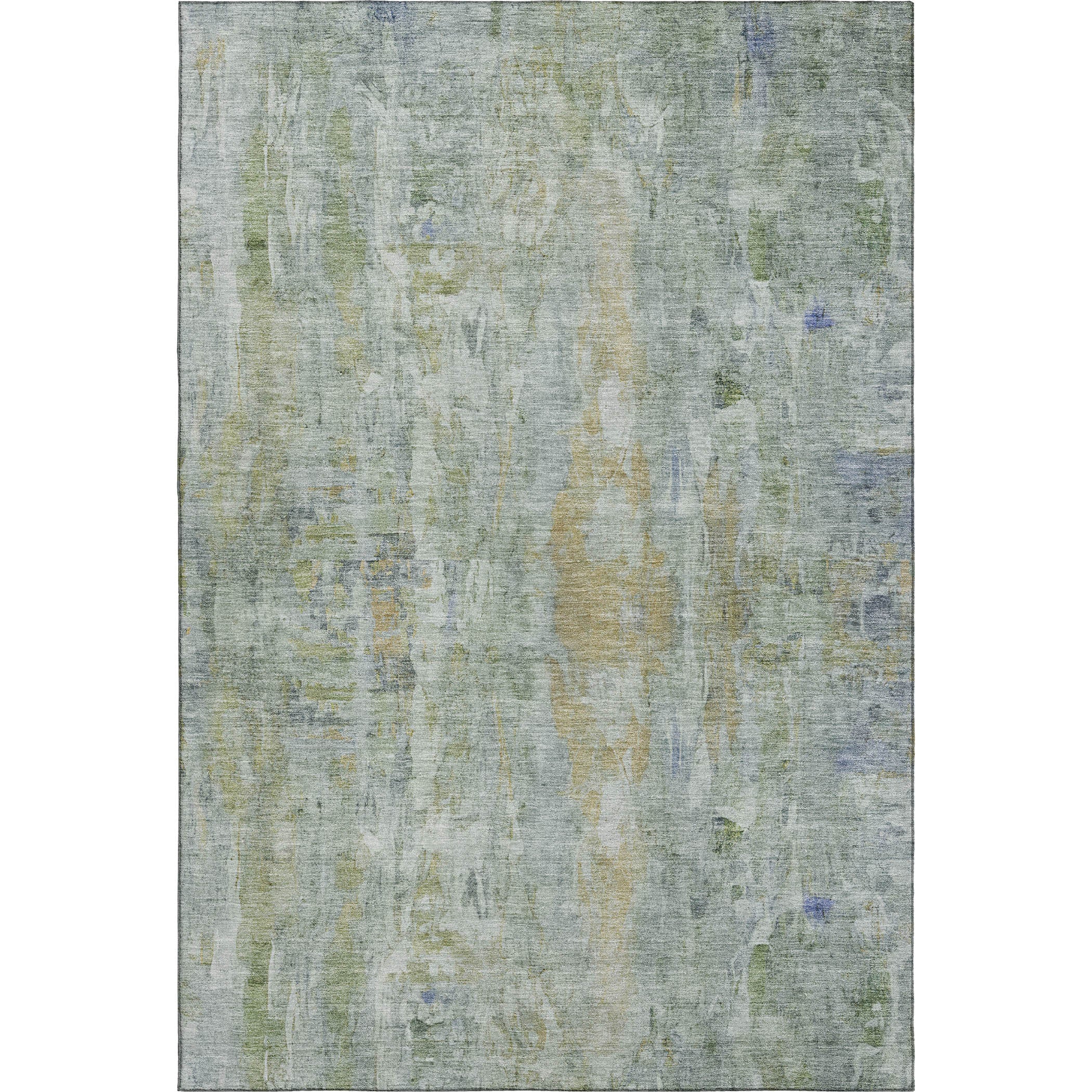 Queenstown Machine Washable Transitional Aloe Green Rug 3' x 5' #shape_Rectangle