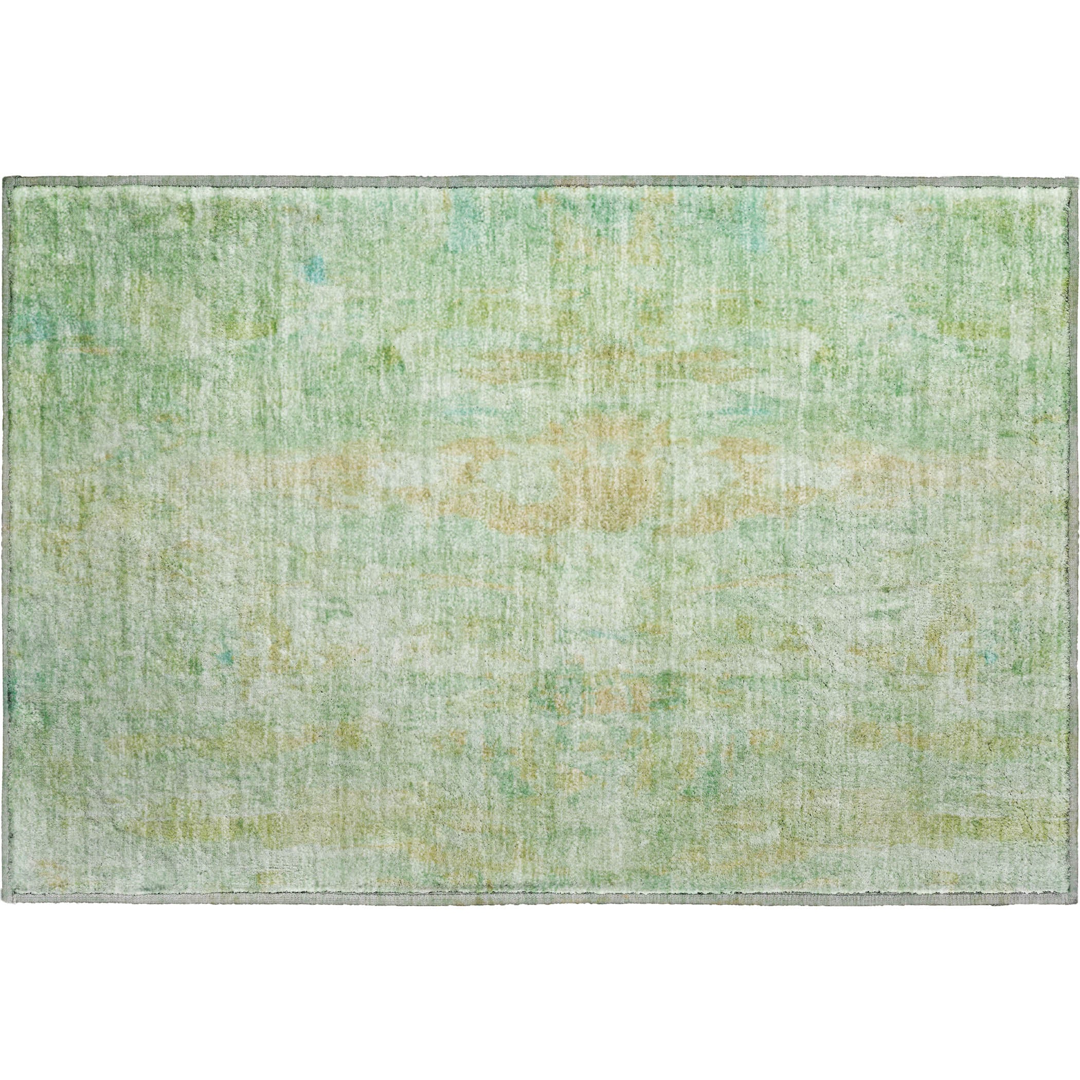 Queenstown Machine Washable Transitional Basil Green Rug 1'8" x 2'6" #shape_Rectangle