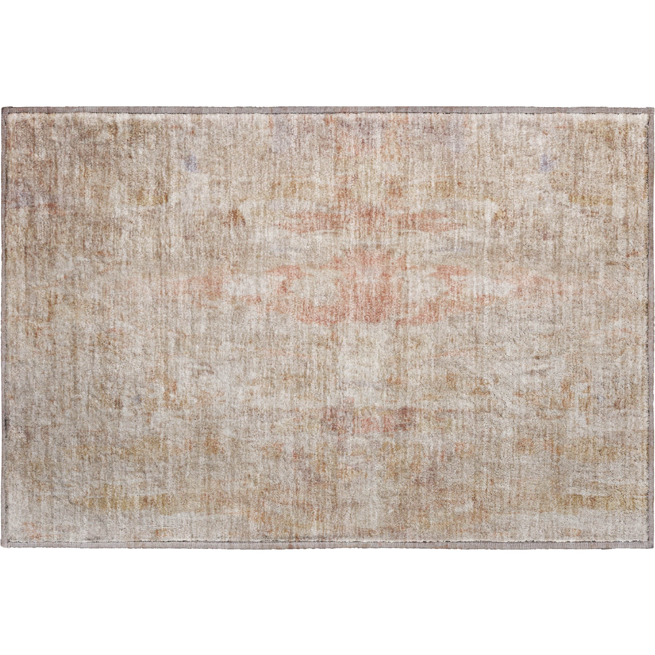 Queenstown Machine Washable Transitional Beige Brown Rug 1'8" x 2'6" #shape_Rectangle