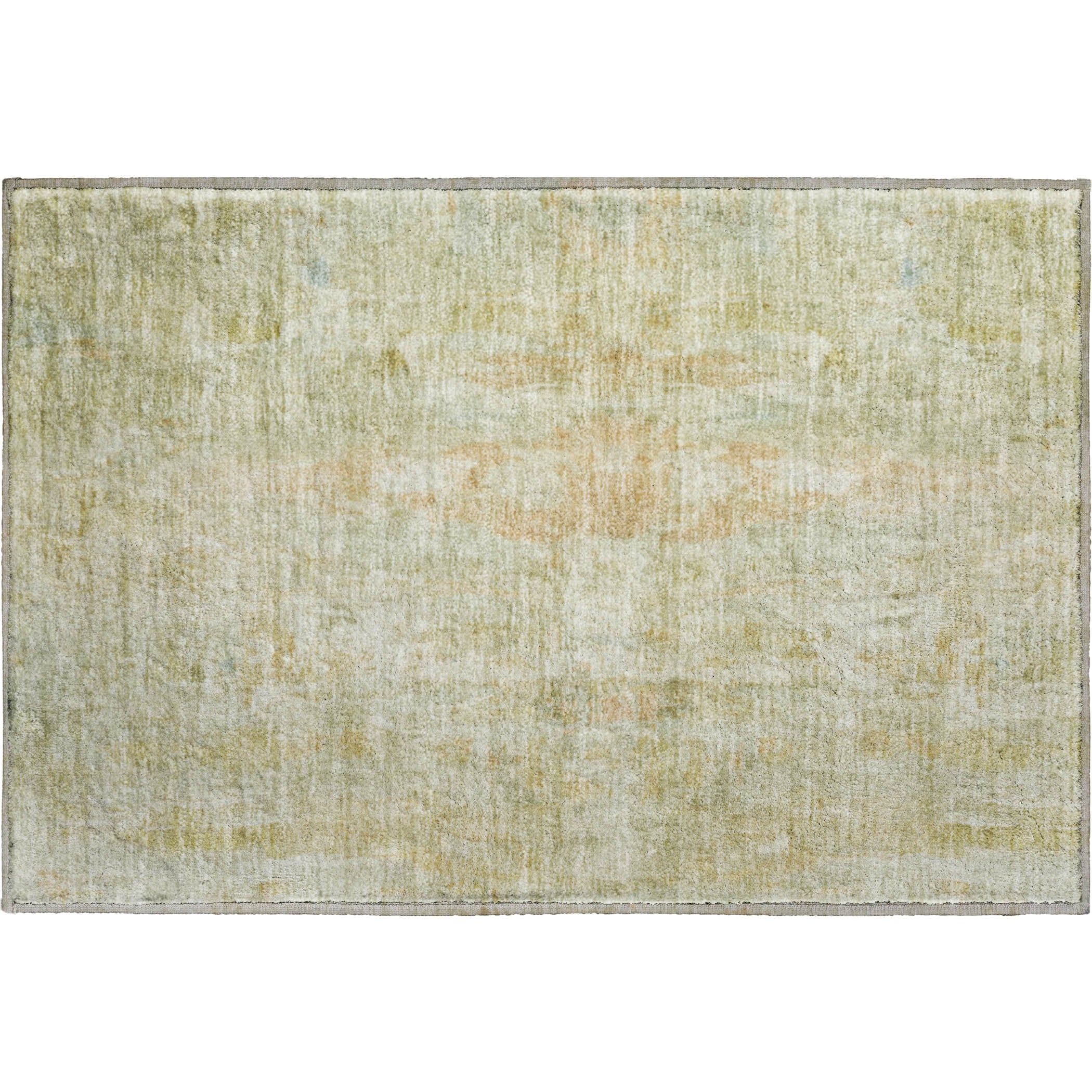 Queenstown Machine Washable Transitional Celery Green Rug 1'8" x 2'6" #shape_Rectangle