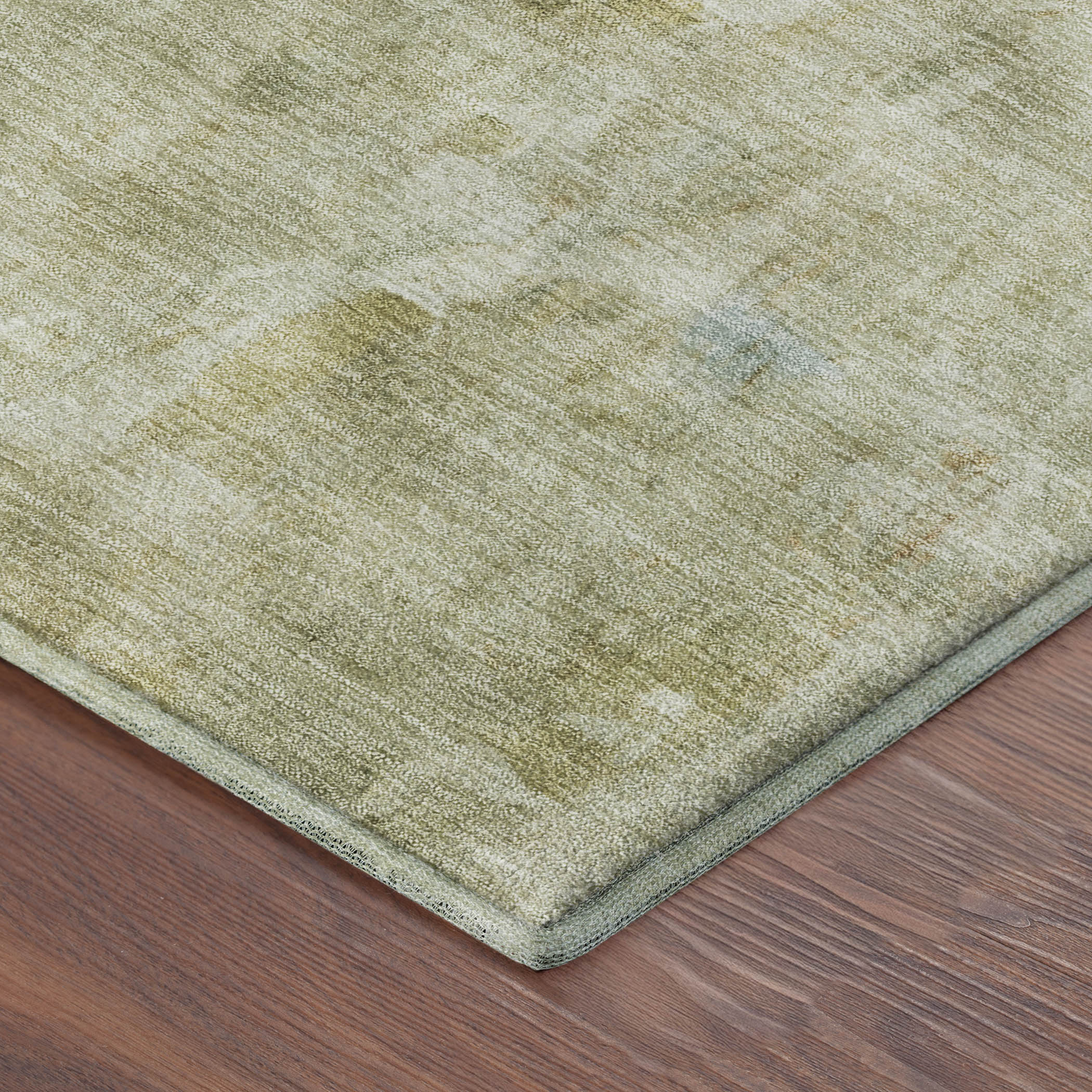 Queenstown Machine Washable Transitional Celery Green Rug 1'8" x 2'6" #shape_Rectangle