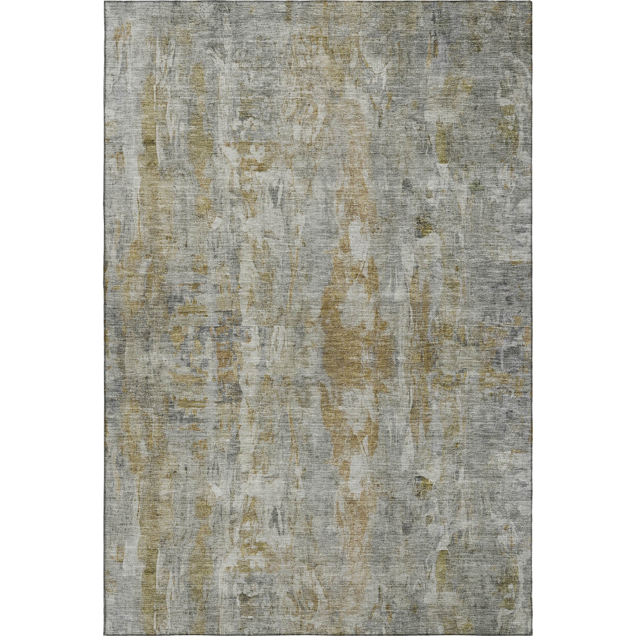 Queenstown Machine Washable Transitional Pewter Gray Rug 3' x 5' #shape_Rectangle