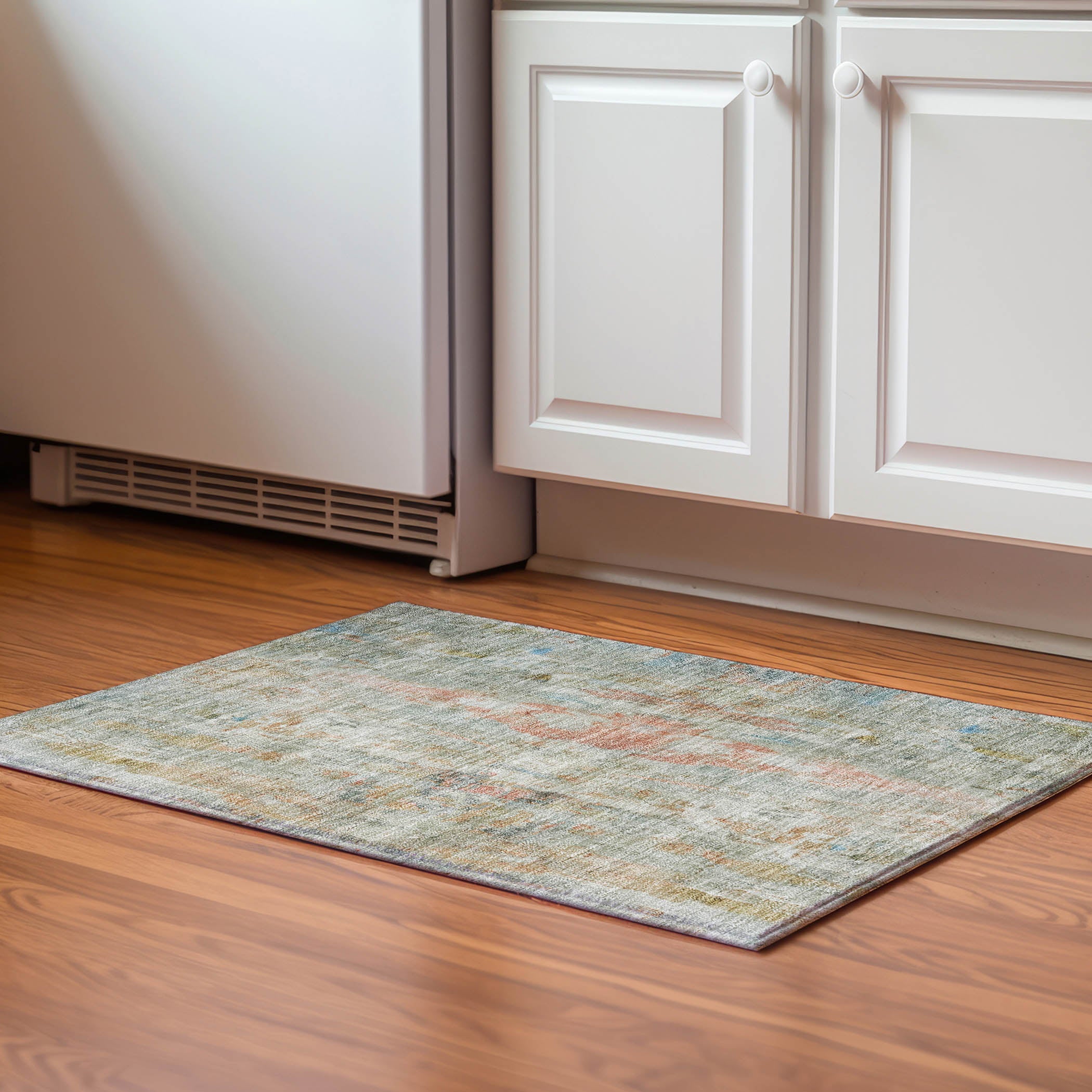 Queenstown Machine Washable Transitional Sage Green Rug 1'8" x 2'6" #shape_Rectangle