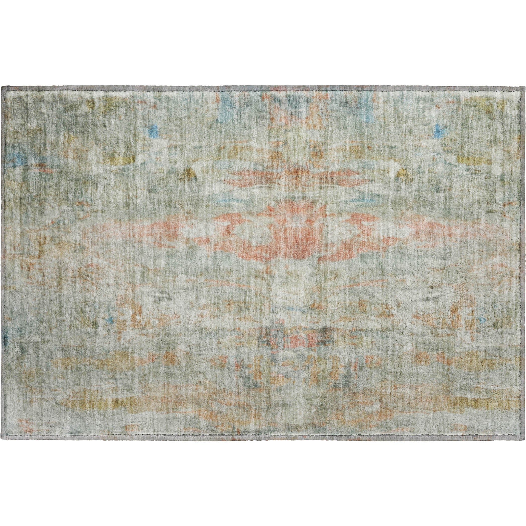 Queenstown Machine Washable Transitional Sage Green Rug 1'8" x 2'6" #shape_Rectangle