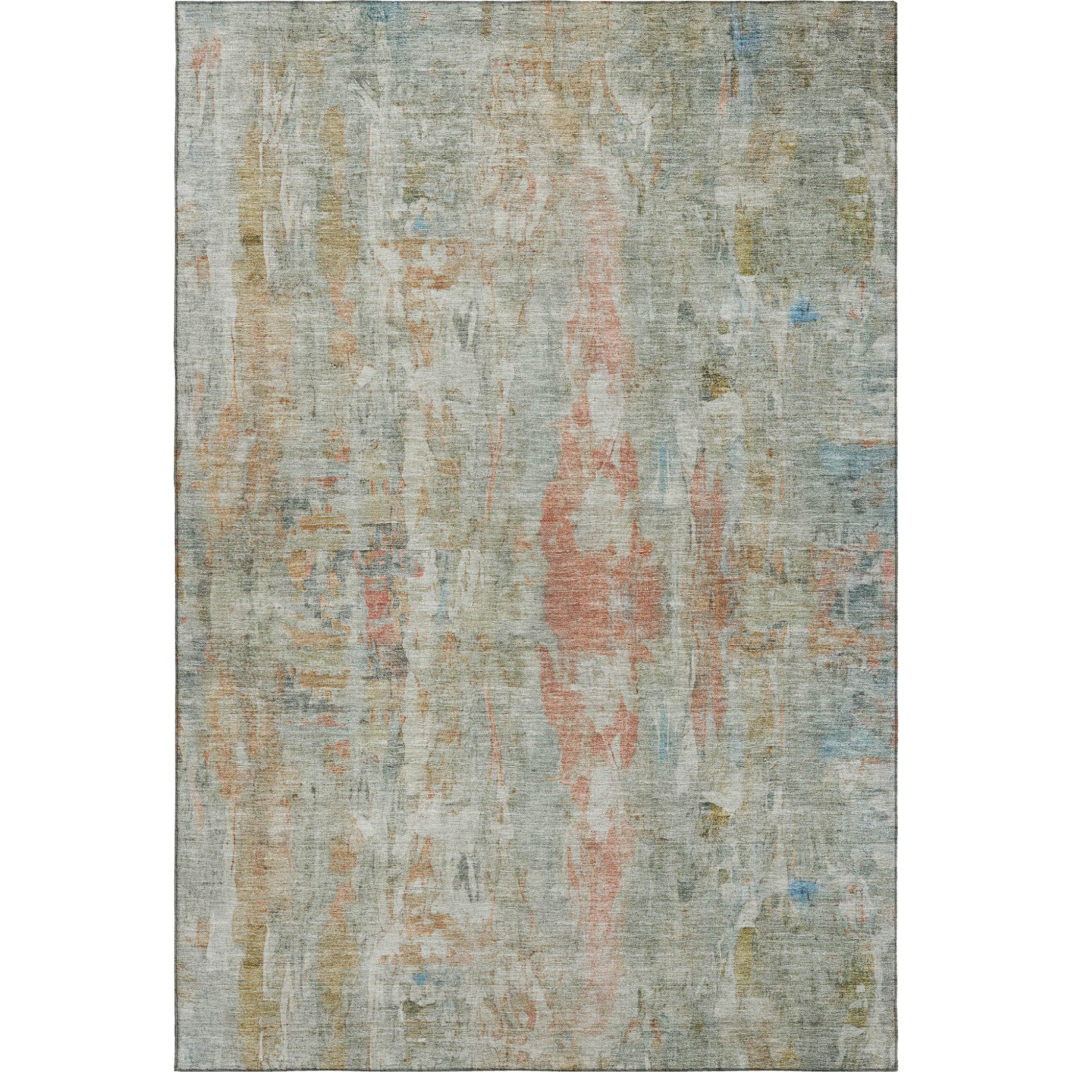 Queenstown Machine Washable Transitional Sage Green Rug 3' x 5' #shape_Rectangle