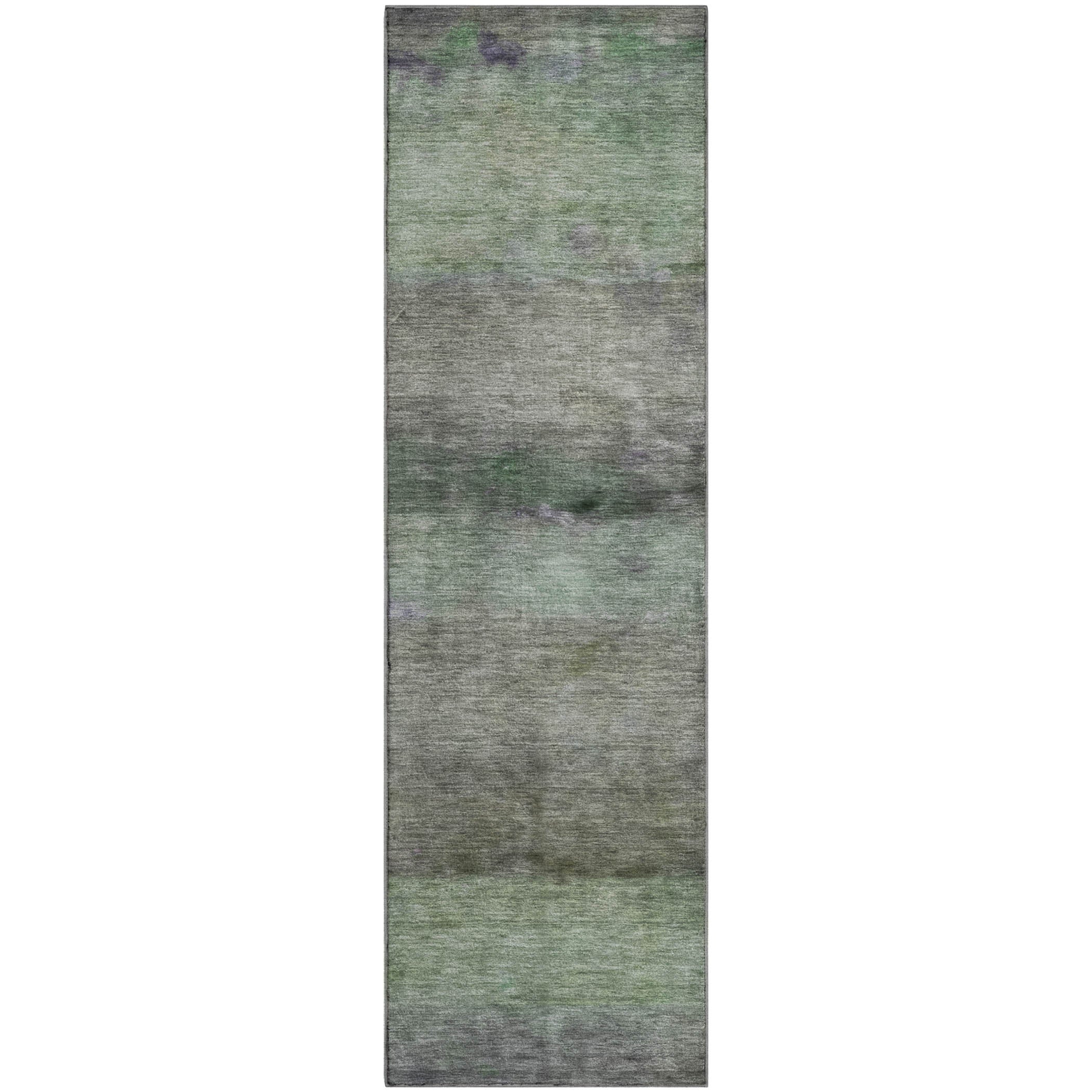 Cartagena Machine Washable Transitional Aloe Green Rug 2'3" x 7'6" #shape_Runner