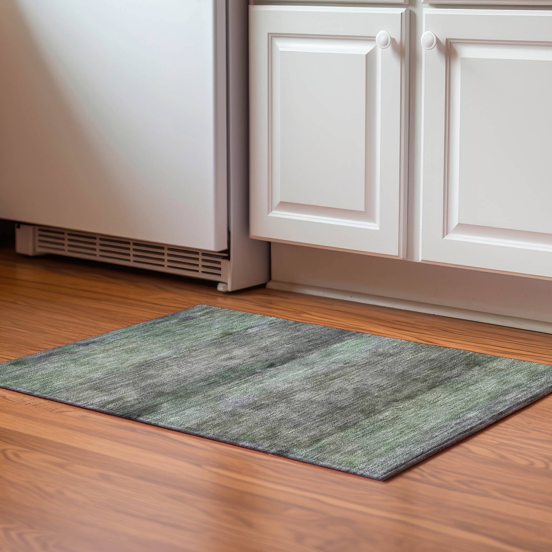Cartagena Machine Washable Transitional Aloe Green Rug 1'8" x 2'6" #shape_Rectangle