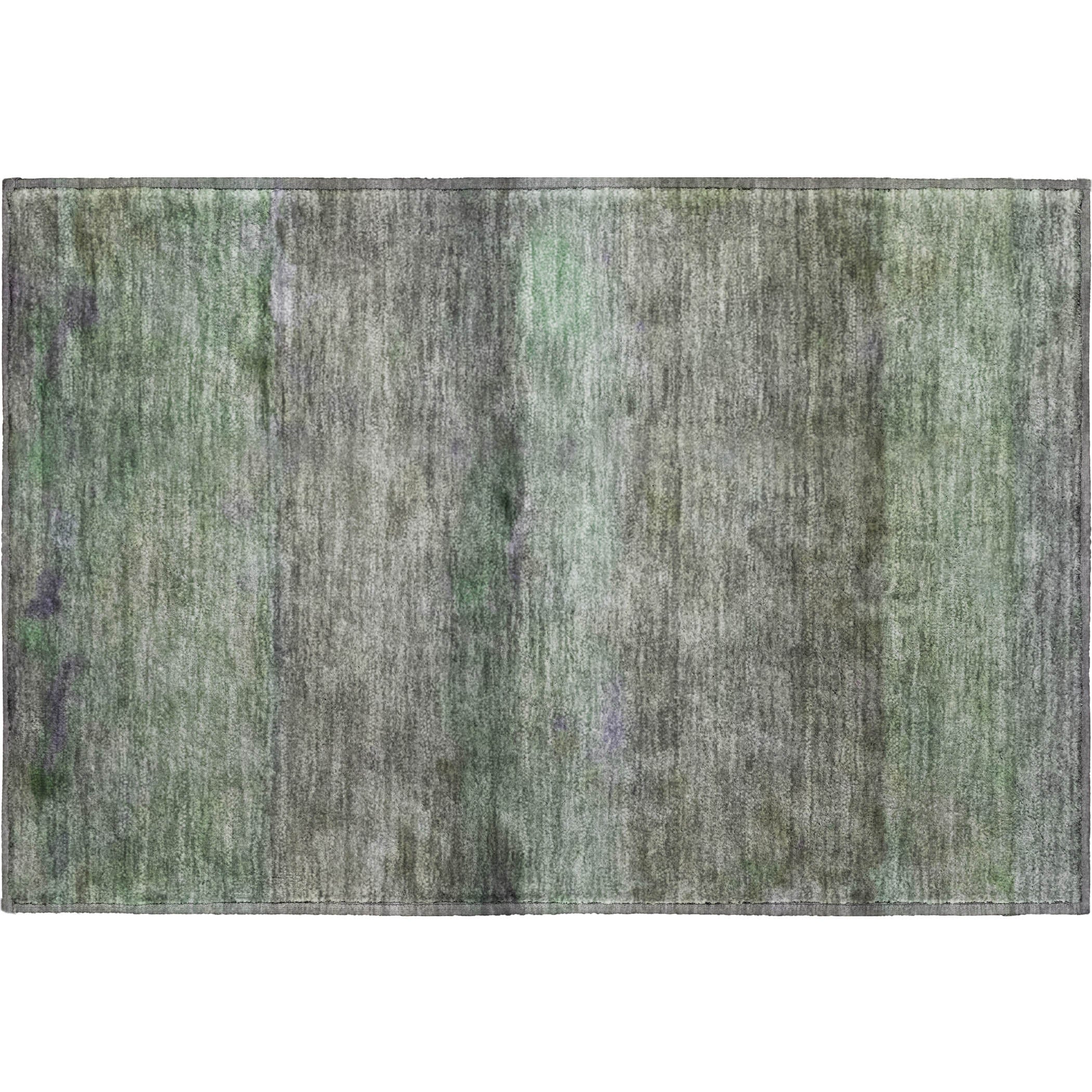 Cartagena Machine Washable Transitional Aloe Green Rug 1'8" x 2'6" #shape_Rectangle