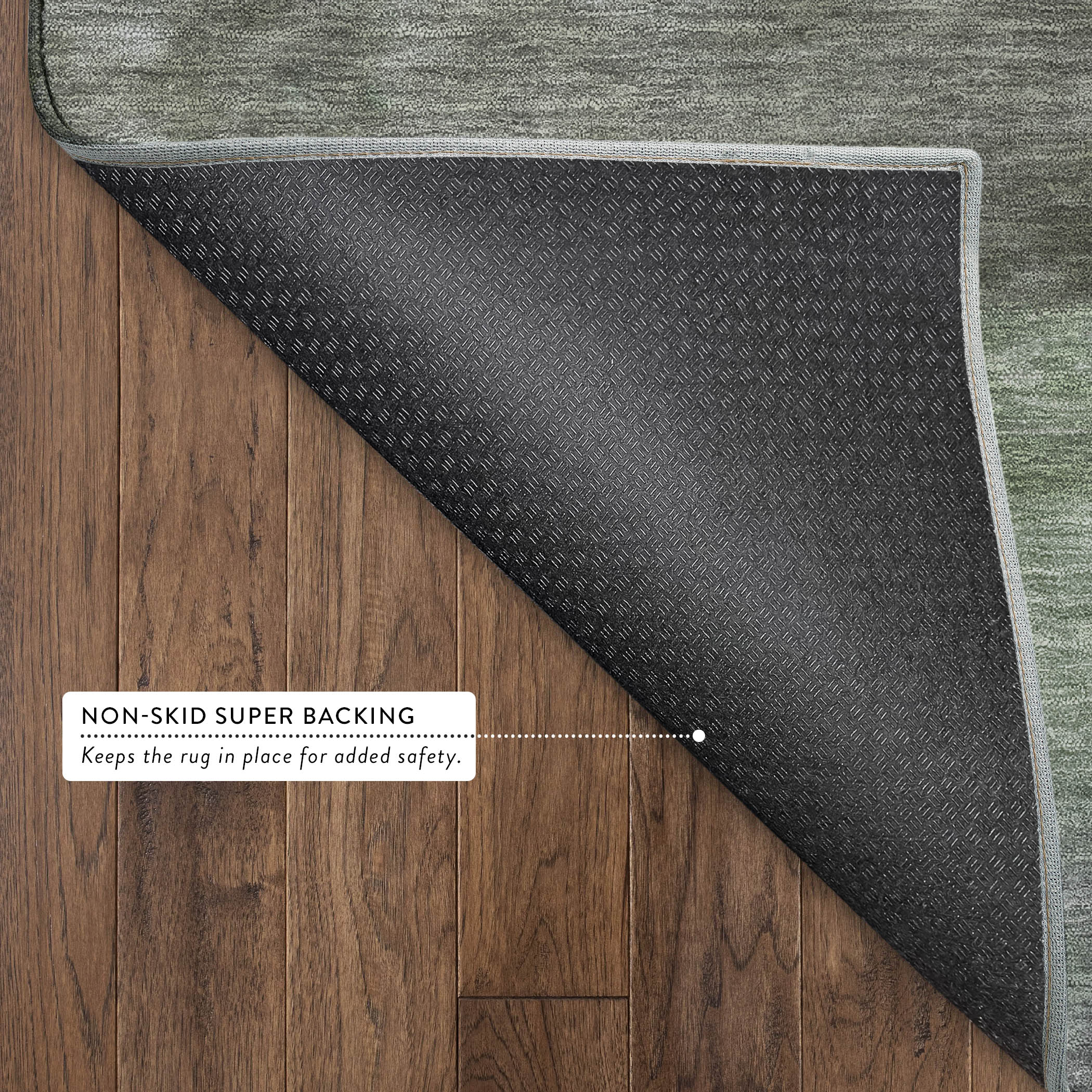 Cartagena Machine Washable Transitional Aloe Green Rug 1'8" x 2'6" #shape_Rectangle
