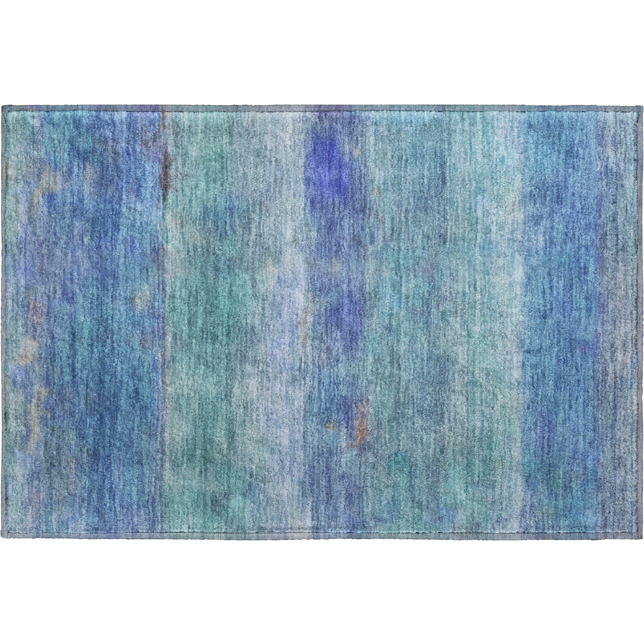 Cartagena Machine Washable Transitional Blue Rug 1'8" x 2'6" #shape_Rectangle