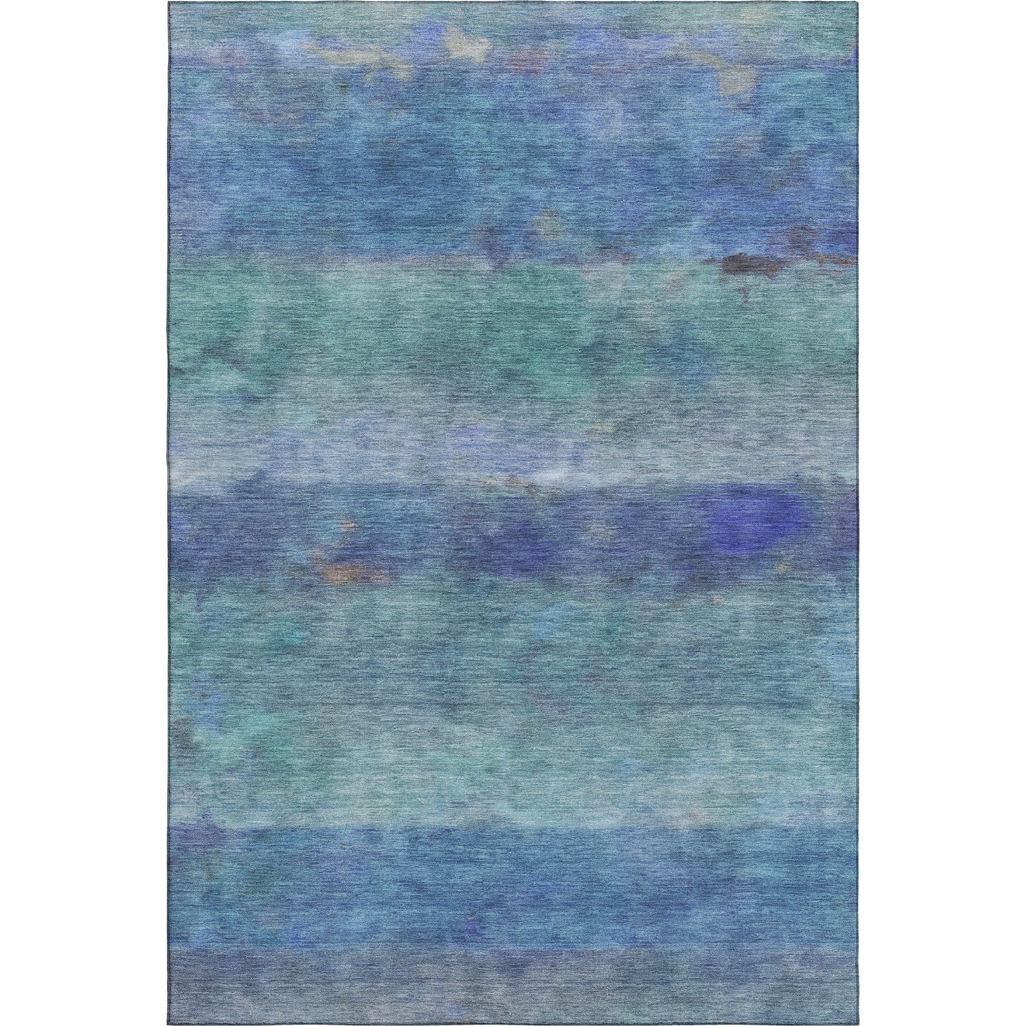 Cartagena Machine Washable Transitional Blue Rug 3' x 5' #shape_Rectangle