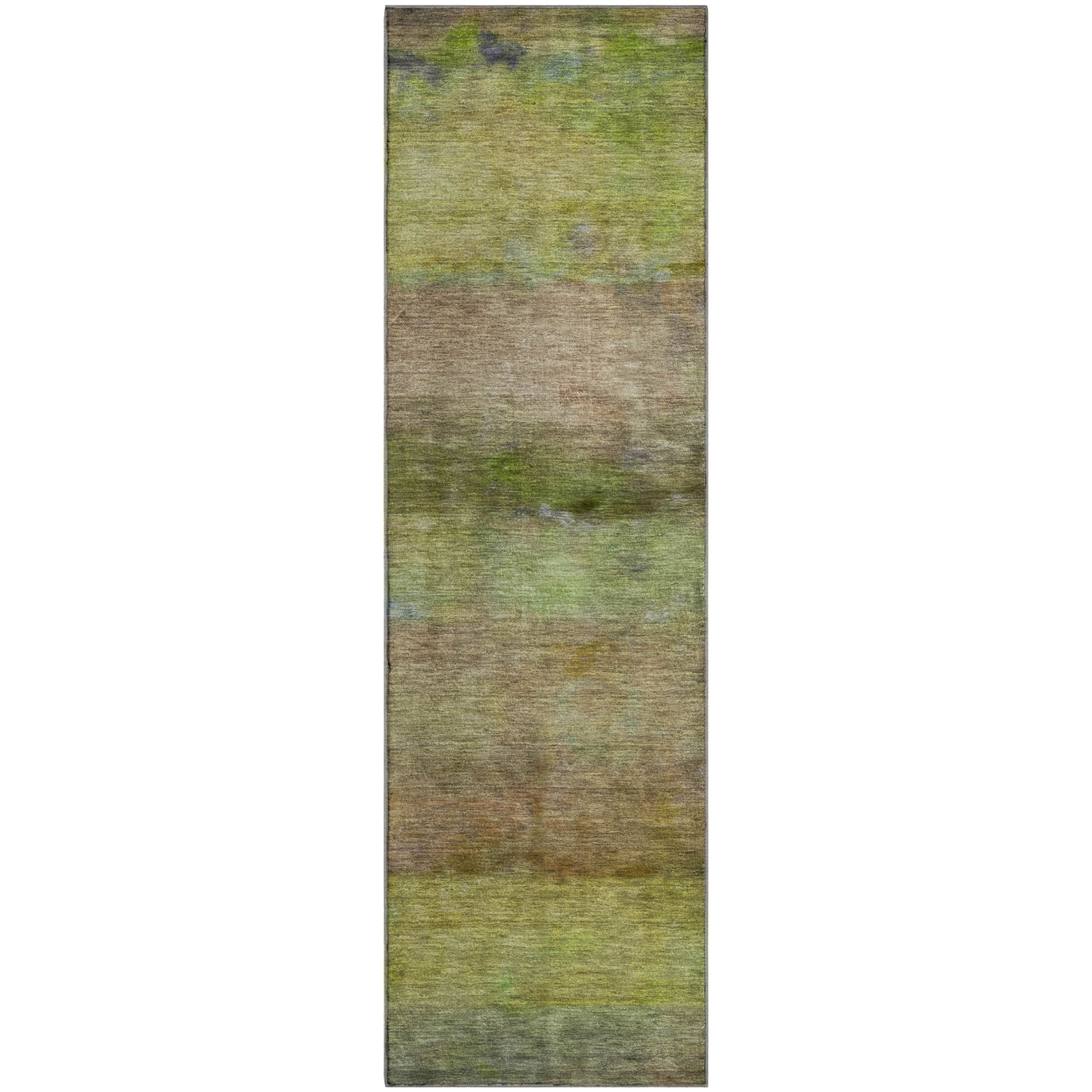 Cartagena Machine Washable Transitional Olive Green Rug 2'3" x 7'6" #shape_Runner