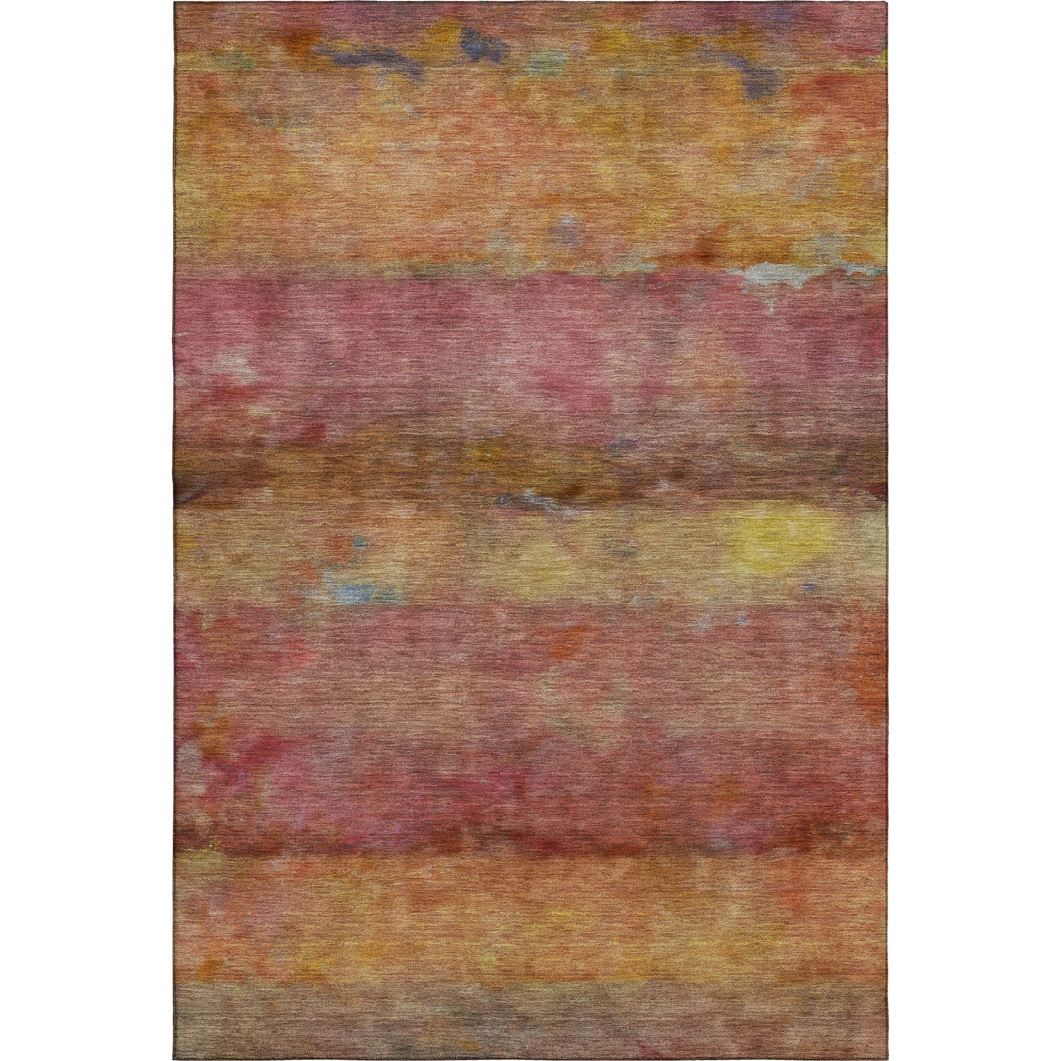 Cartagena Machine Washable Transitional Orange Rug 3' x 5' #shape_Rectangle