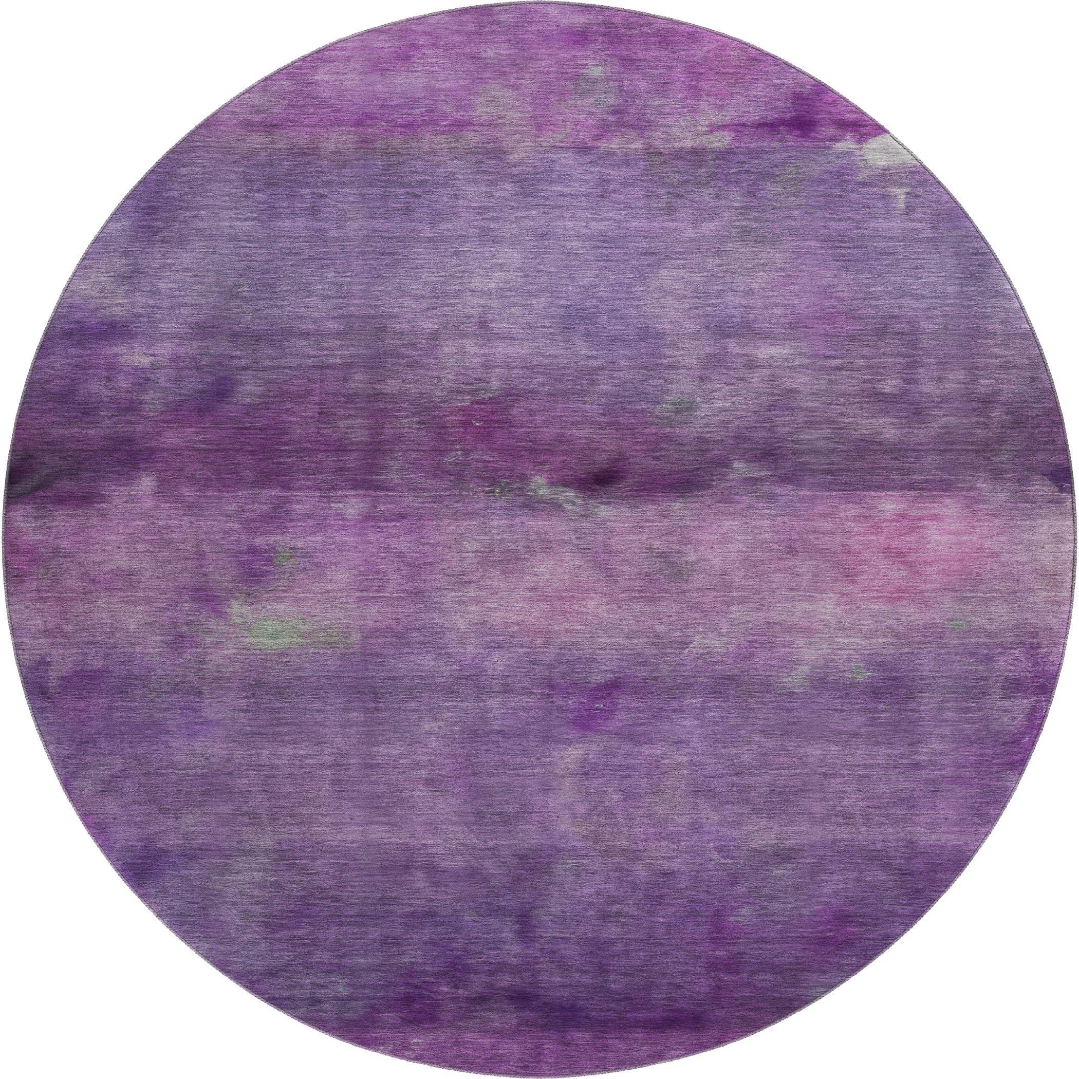 Cartagena Machine Washable Transitional Purple Rug 8' x 8' #shape_Round