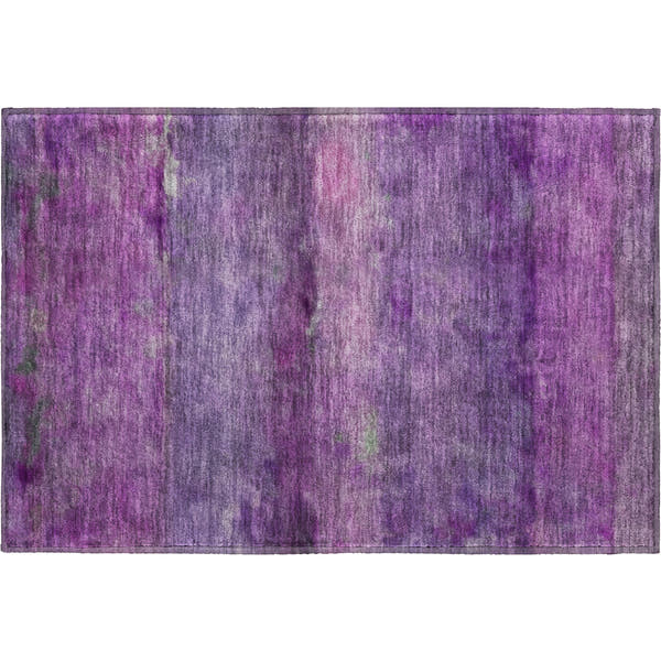 Cartagena Machine Washable Transitional Purple Rug 1'8" x 2'6"