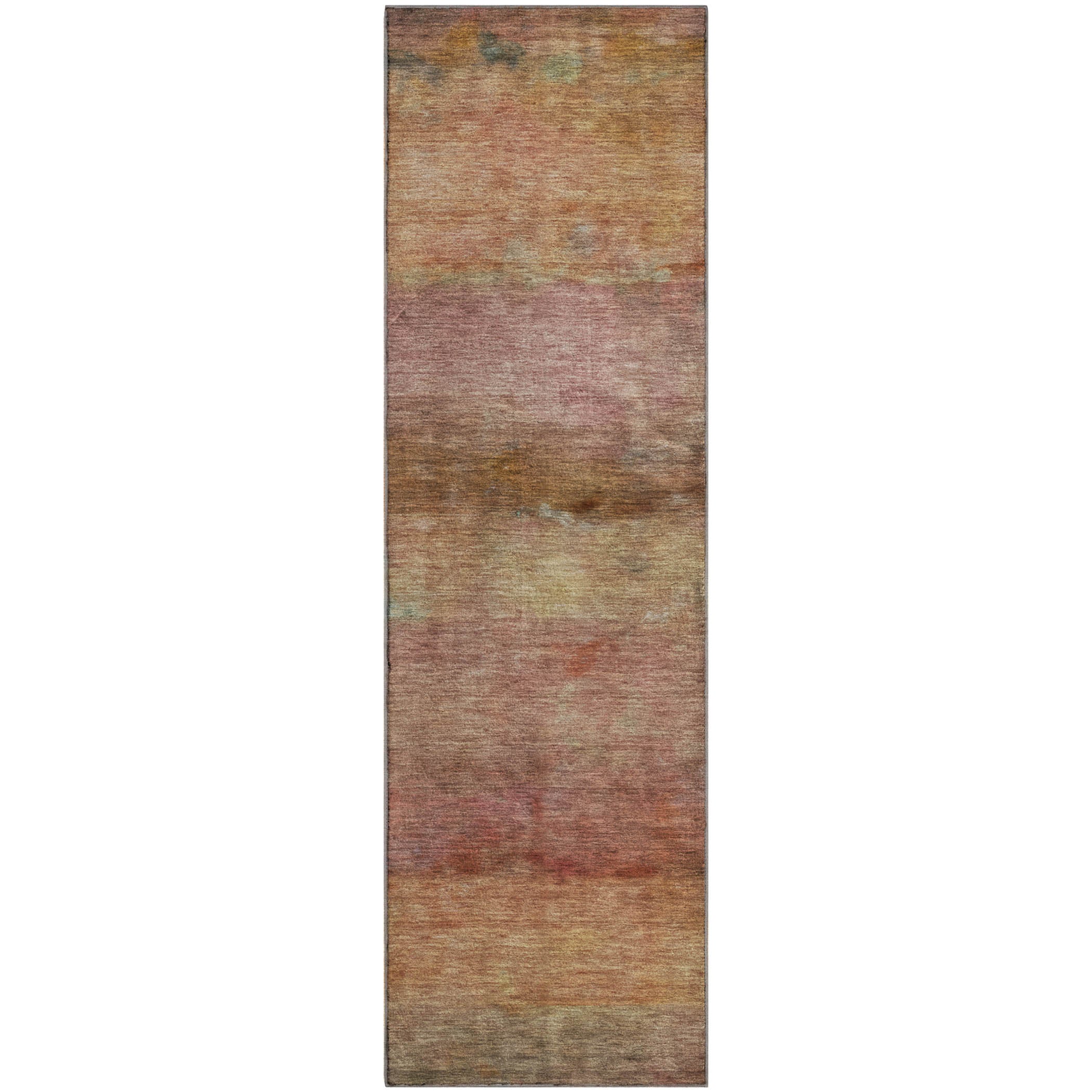 Cartagena Machine Washable Transitional Terracotta Orange Rug 2'3" x 7'6" #shape_Runner