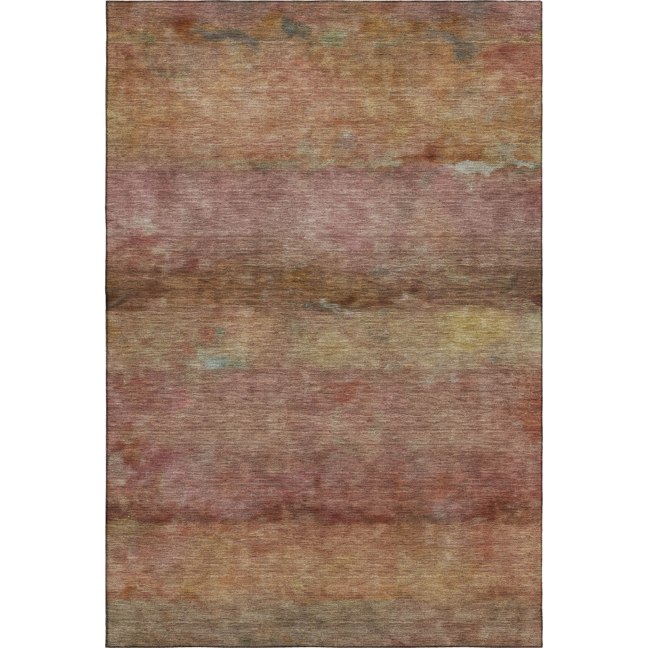 Cartagena Machine Washable Transitional Terracotta Orange Rug 3' x 5' #shape_Rectangle