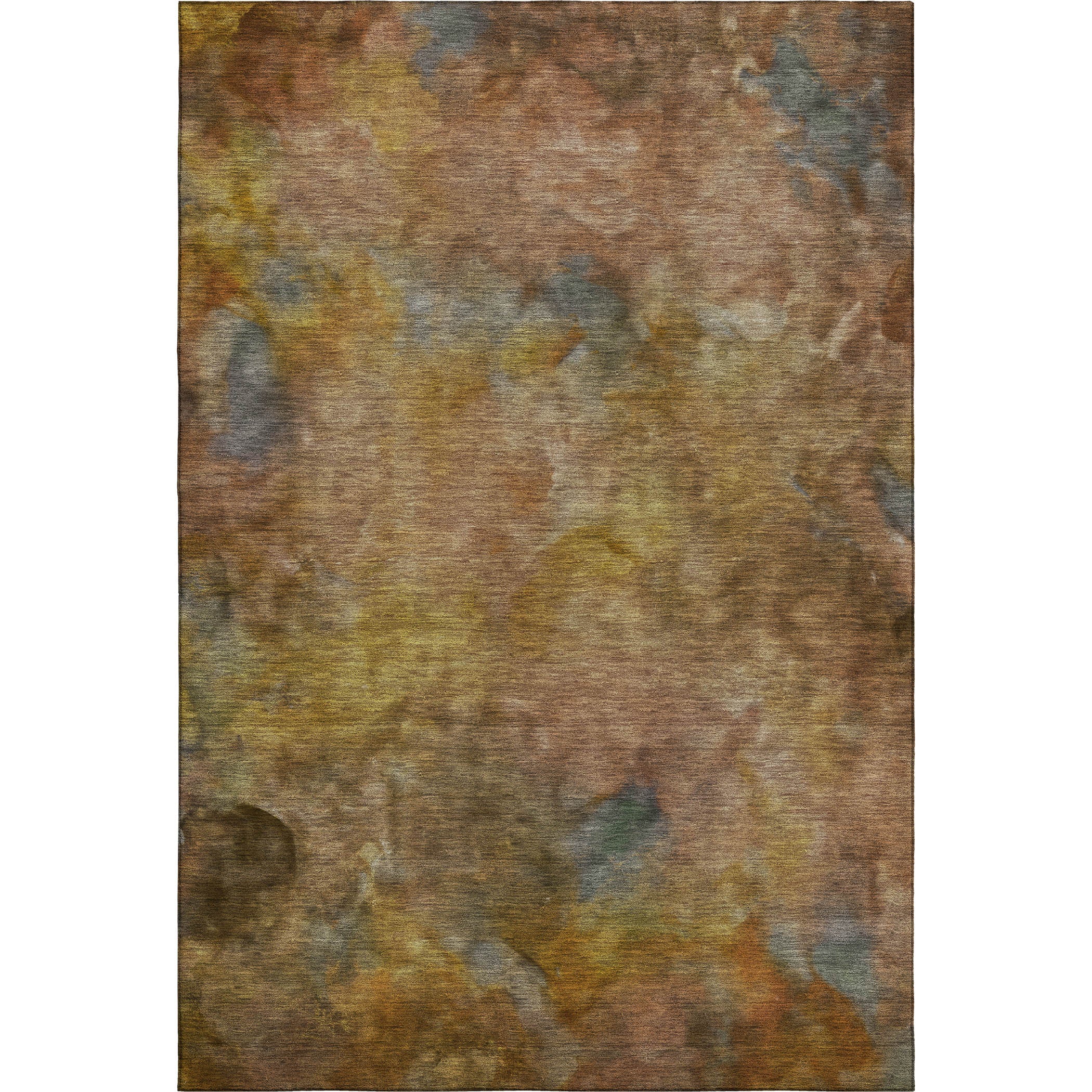 Porto Machine Washable Transitional Copper Orange Rug 3' x 5' #shape_Rectangle