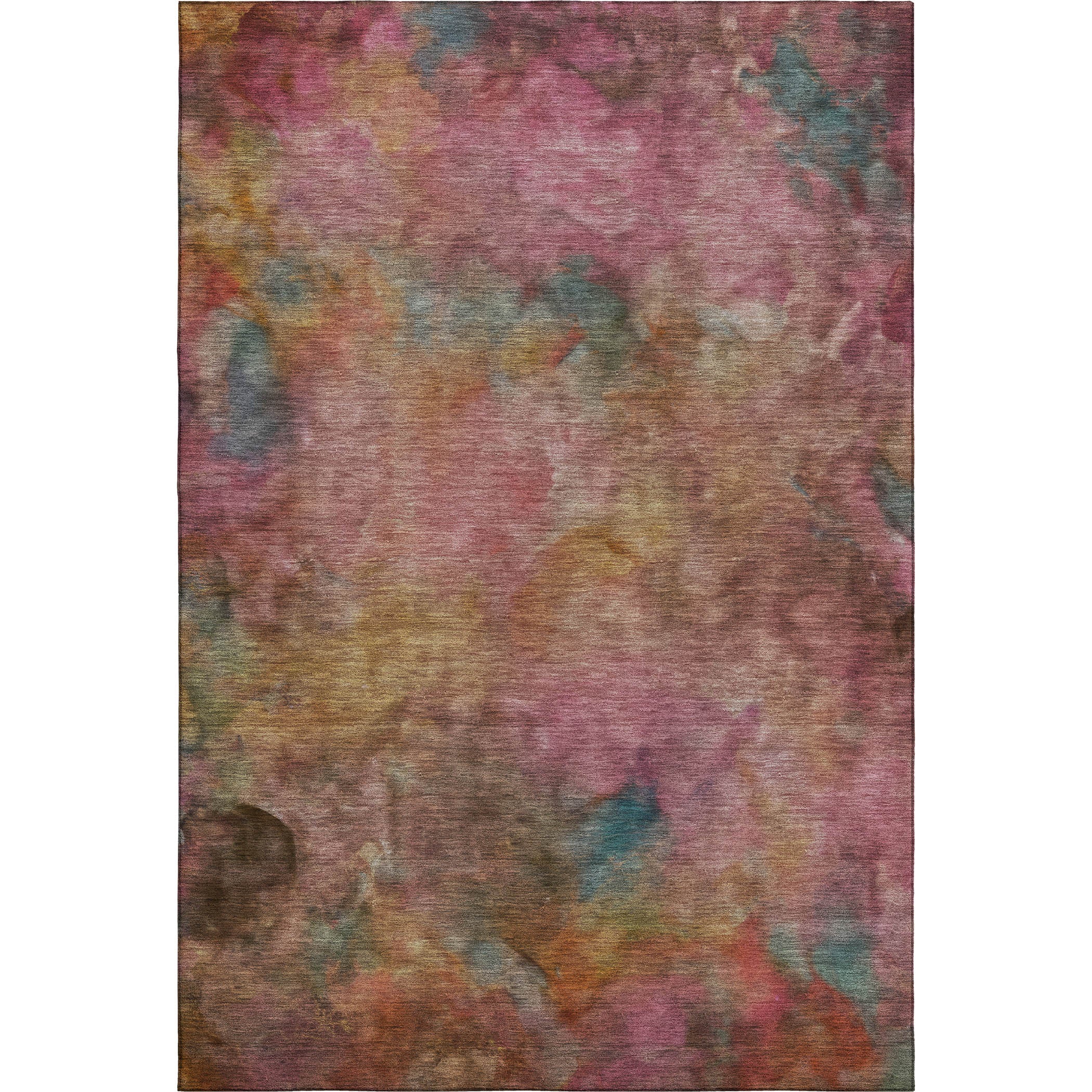 Porto Machine Washable Transitional Pink Rug 3' x 5' #shape_Rectangle